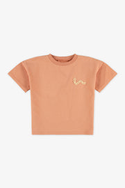 Chandail M/courtes uni ou graphique – Ado fille && BRUN