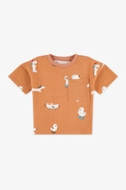 Chandail M/courtes avec poche – Bébé garçon && BRUN/MULTI