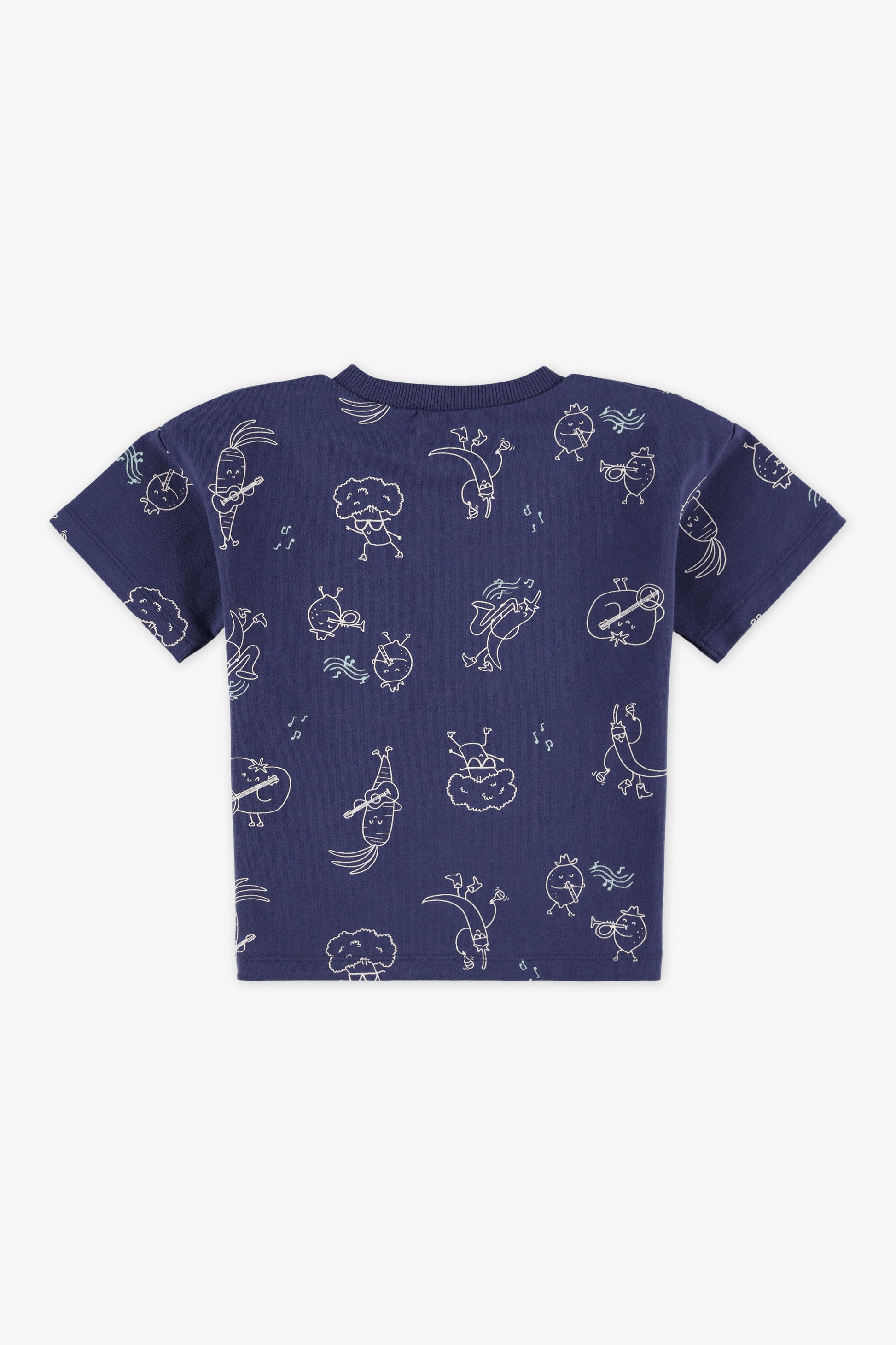 Chandail M/courtes avec poche – Bébé garçon && MARIN/MULTI