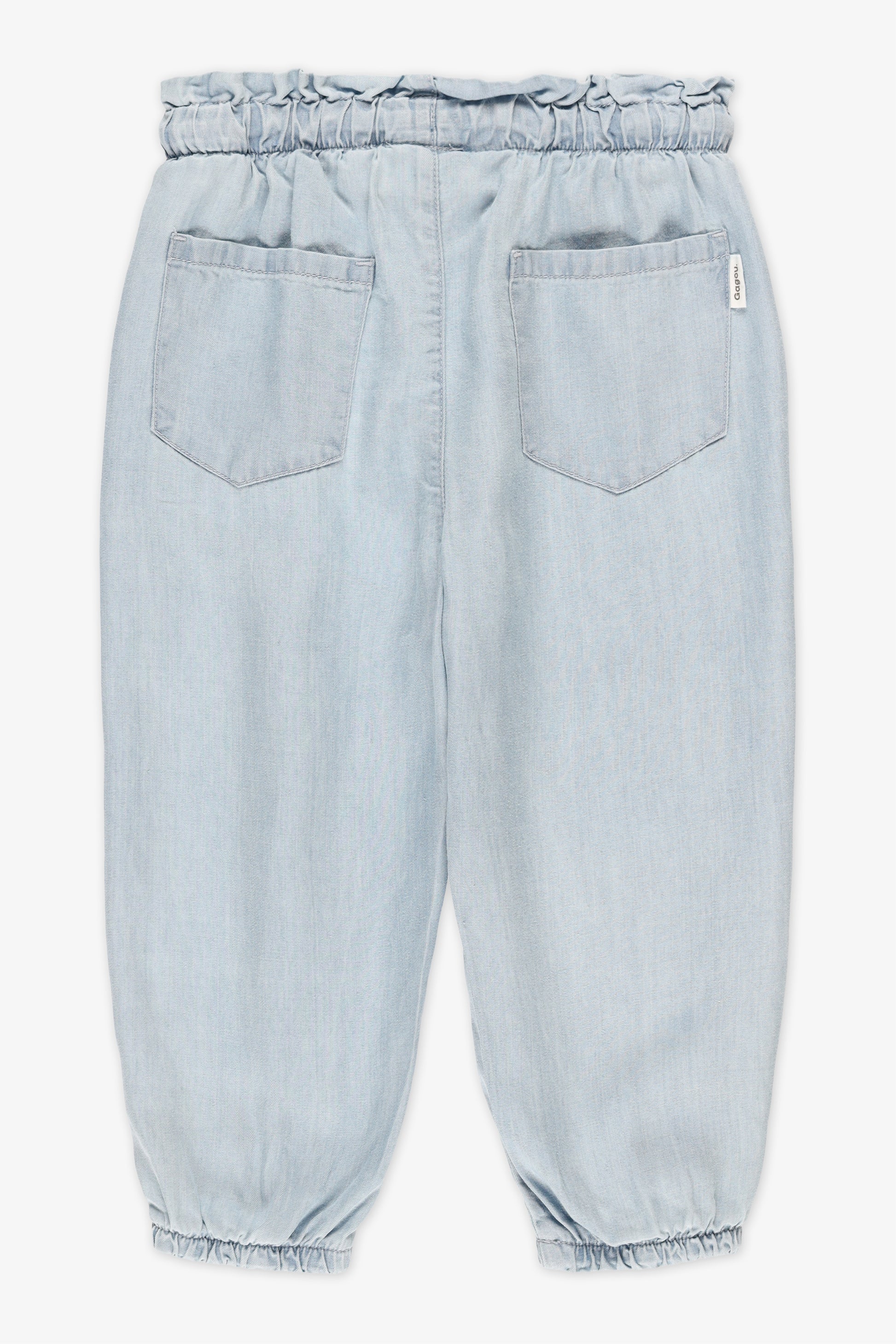 Pantalon paperbag élastique en lyocell - Bébé fille && DENIM PALE