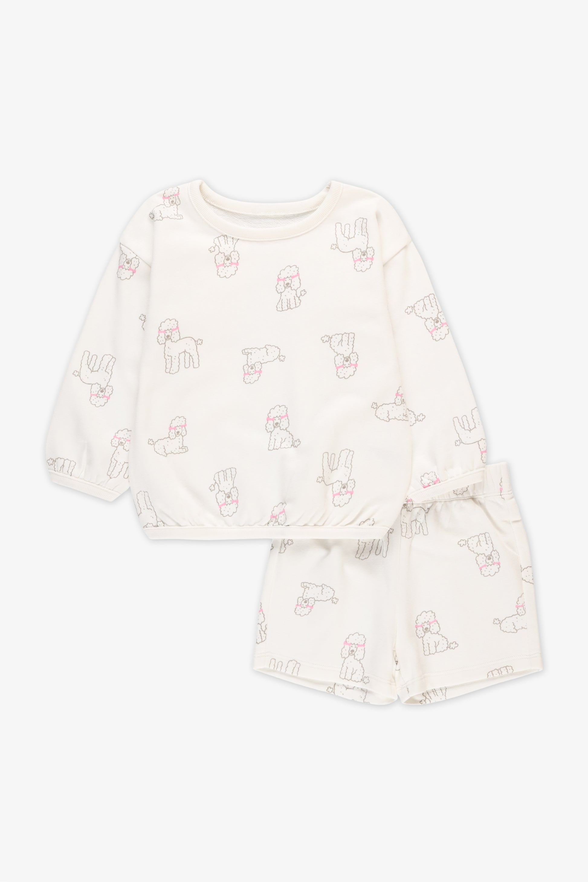 Chandail manches longues en French Terry - Bébé fille && BLANC CASSÉ/MULTI