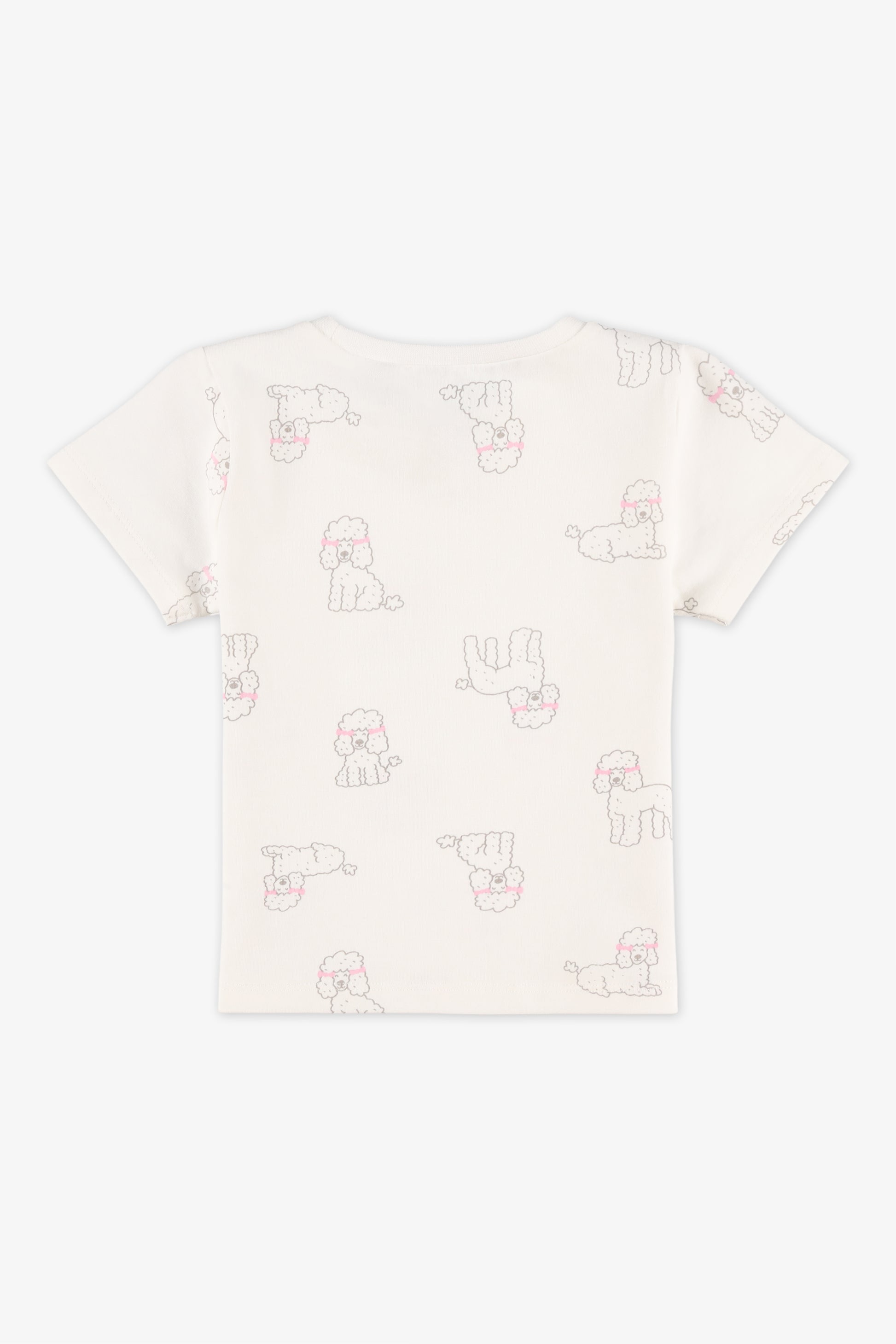 Chandail M/courtes boxy en jersey extensible - Bébé fille && BLANC CASSÉ/MULTI