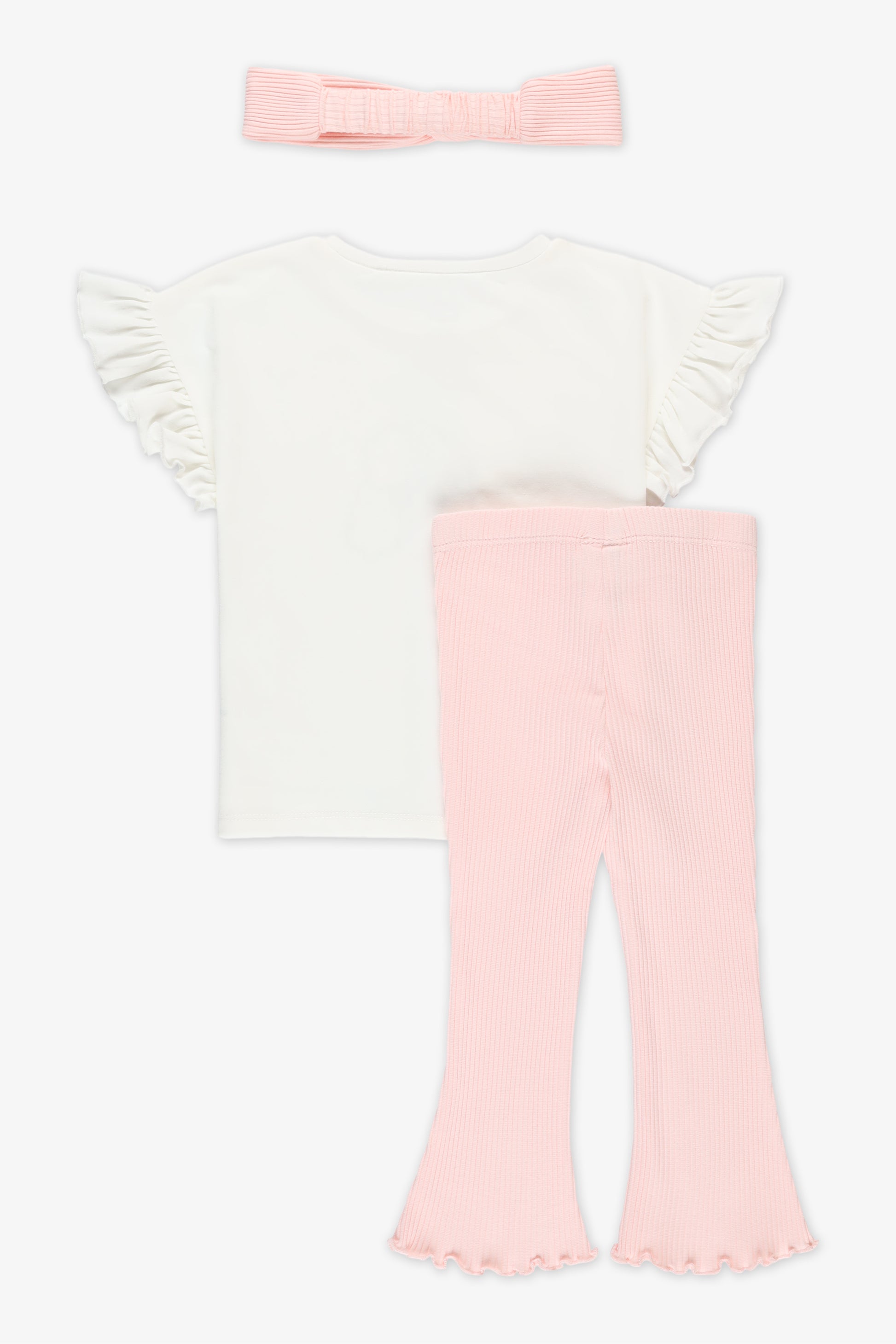 Chandail à manches courtes avec frill - Bébé fille && BLANC CASSÉ