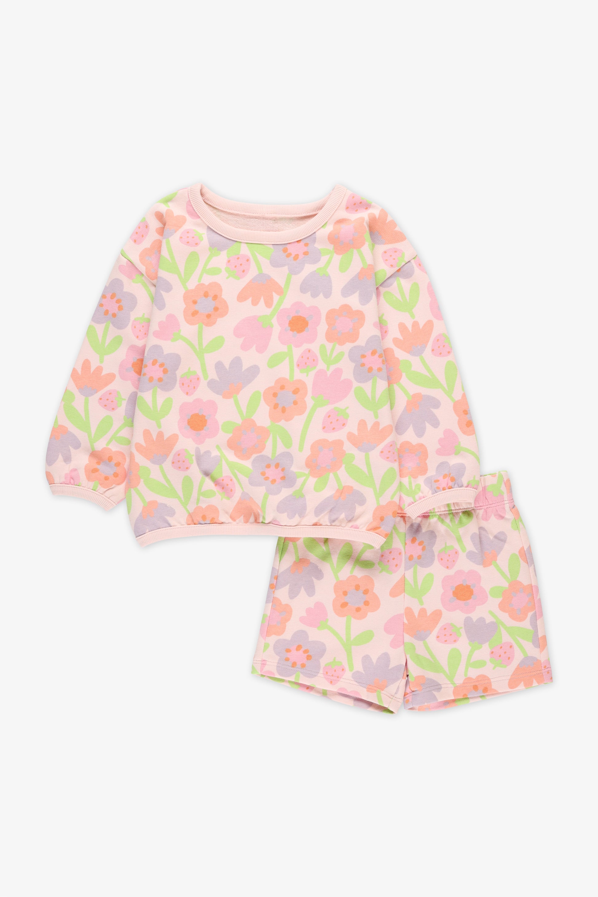Chandail manches longues en French Terry - Bébé fille && ROSE MULTI