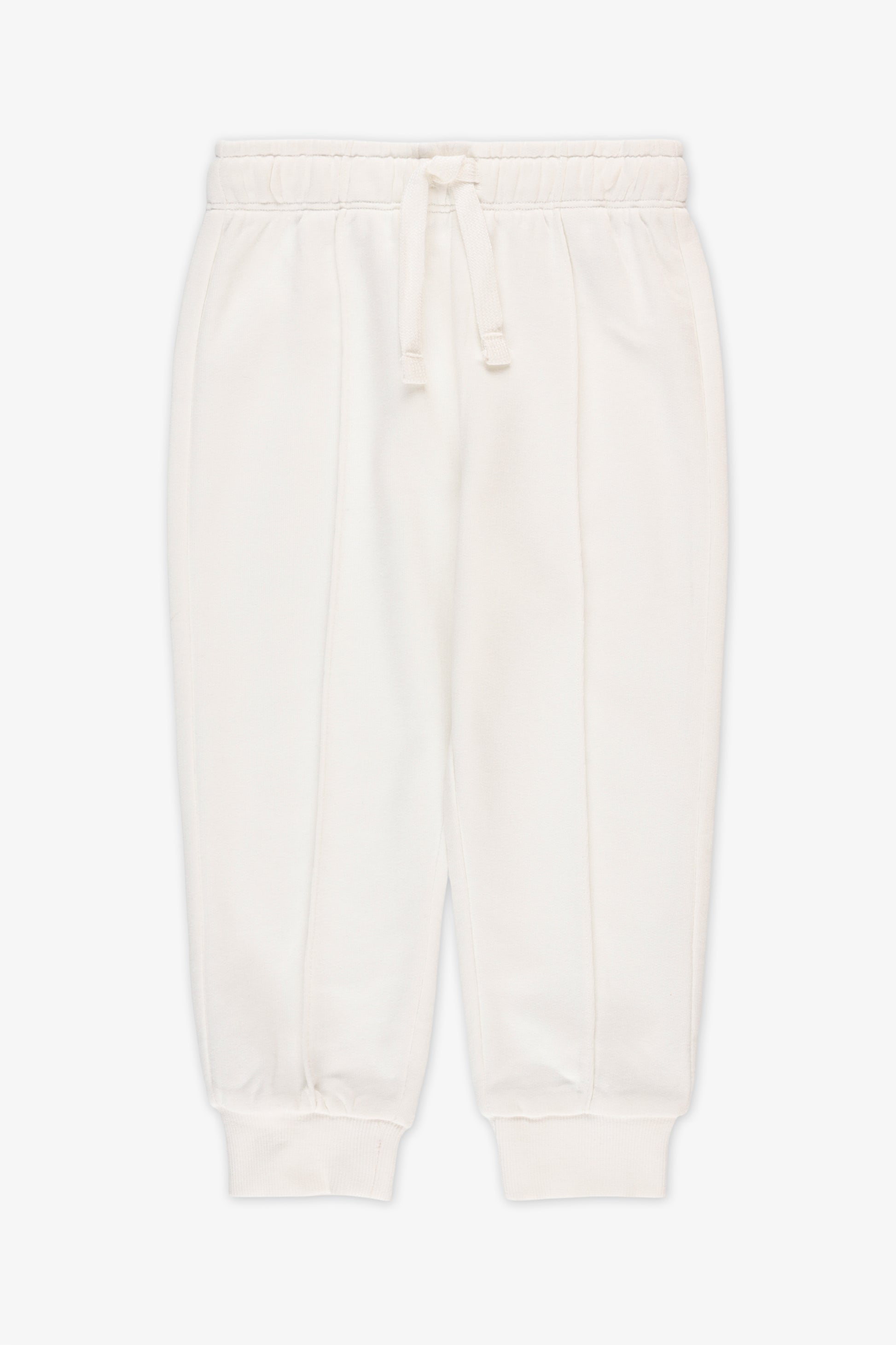 Jogger élastique en French Terry - Bébé fille && BLANC CASSÉ