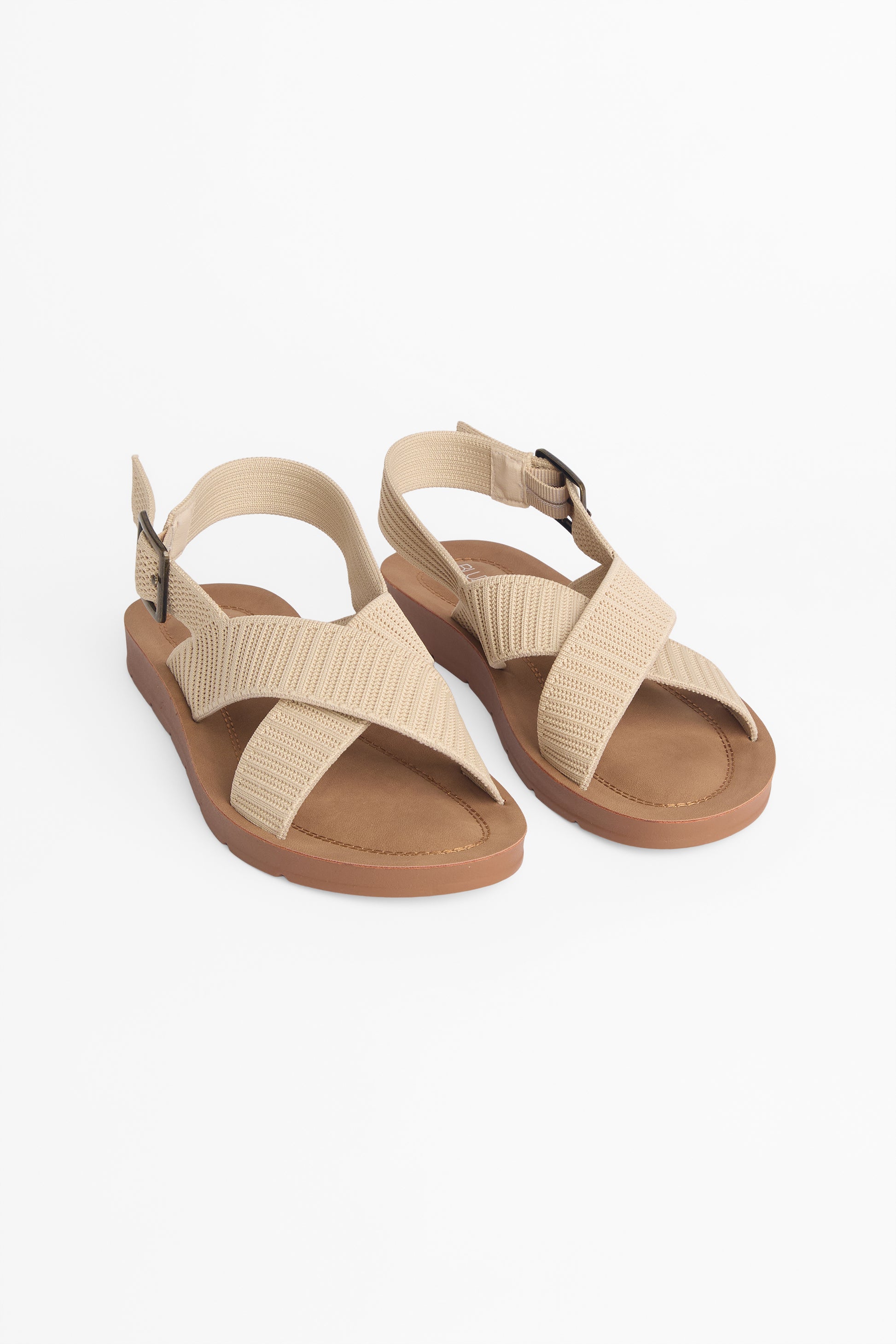 Sandales Flyknit confort à lanières ajustables - Femme && BEIGE