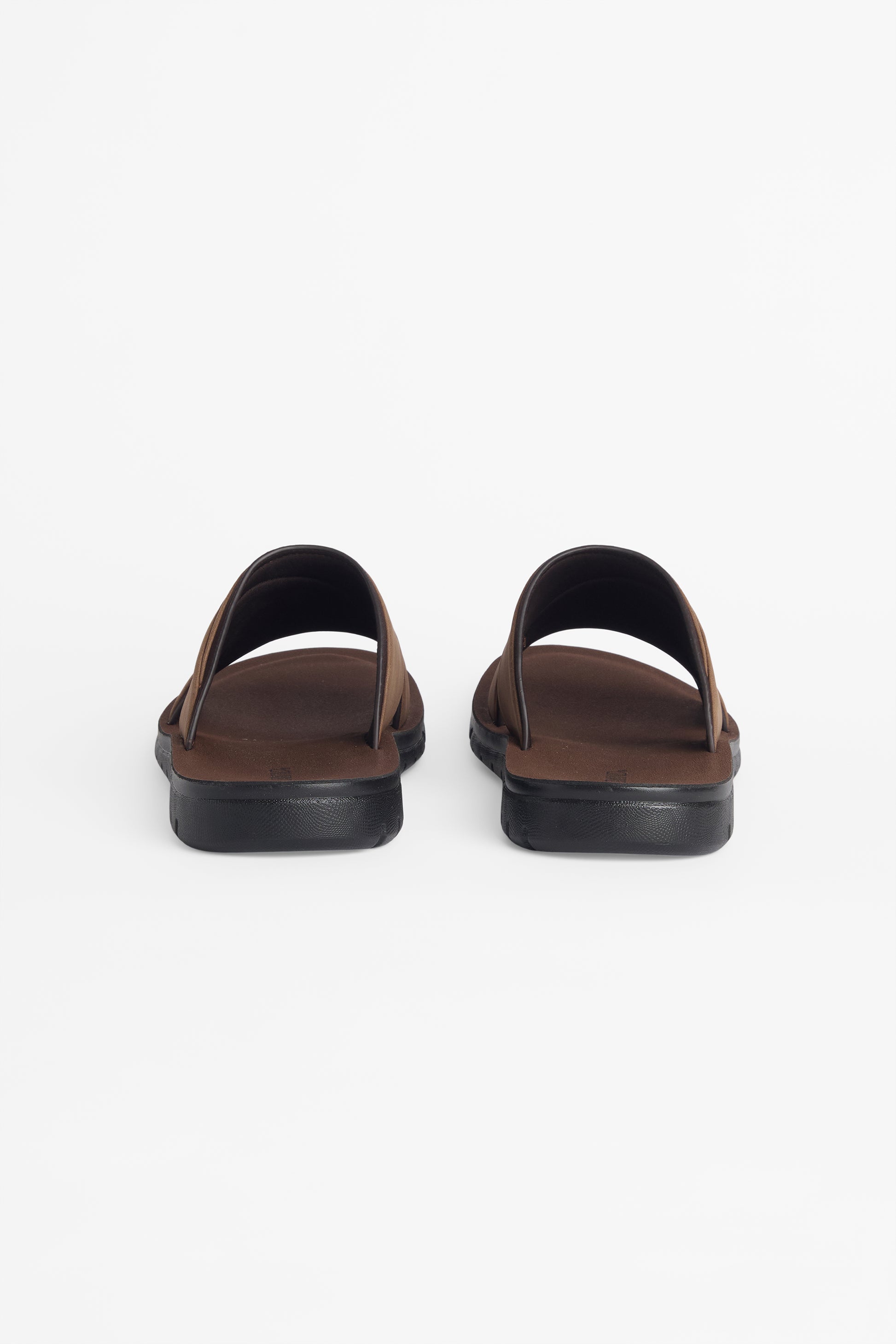 Sandales slide en PU, confort TPR - Unisexe && BRUN