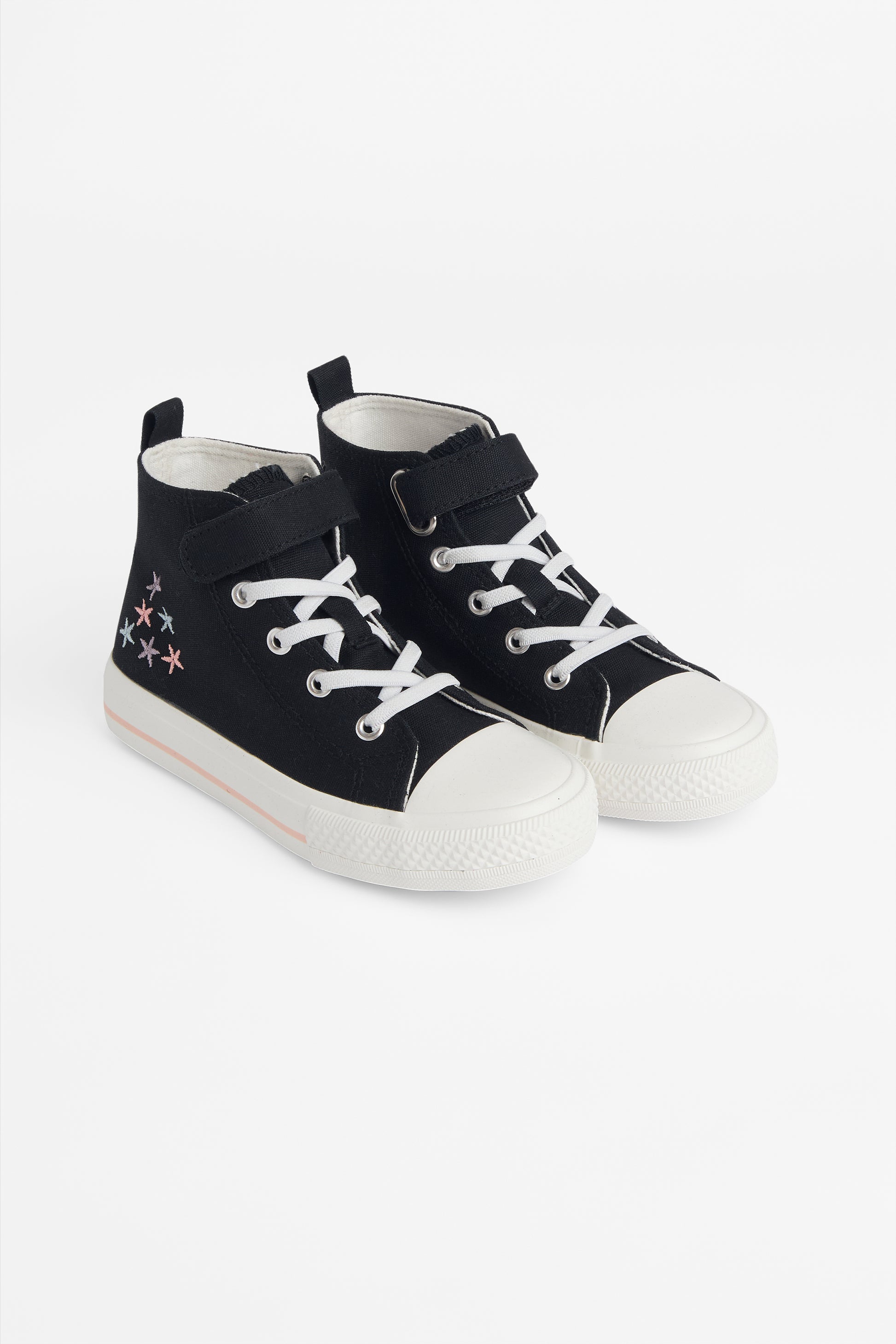 Chaussures en canevas avec velcro ajustable - Enfant && NOIR