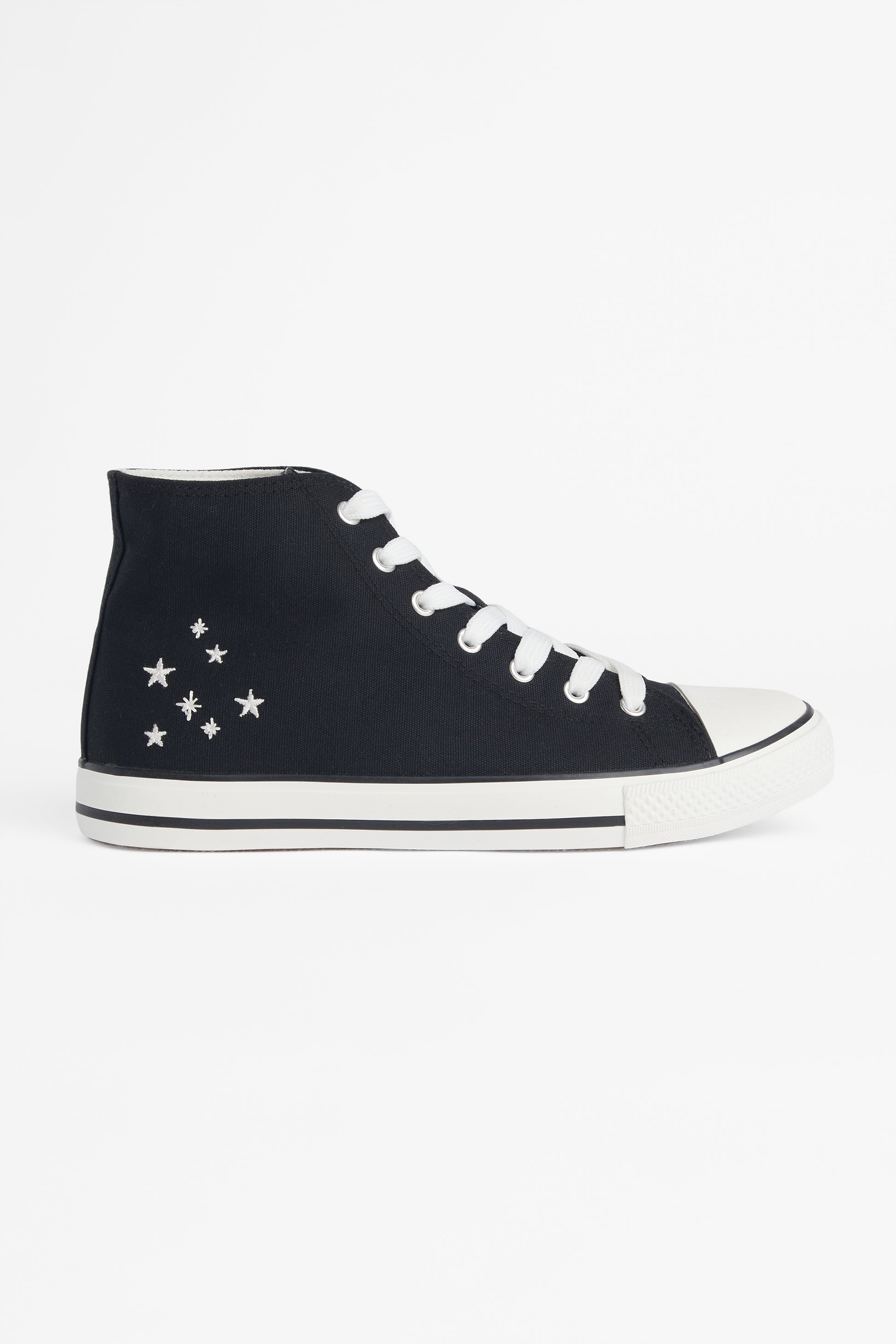 Soulier en canevas avec broderie - Enfant && NOIR