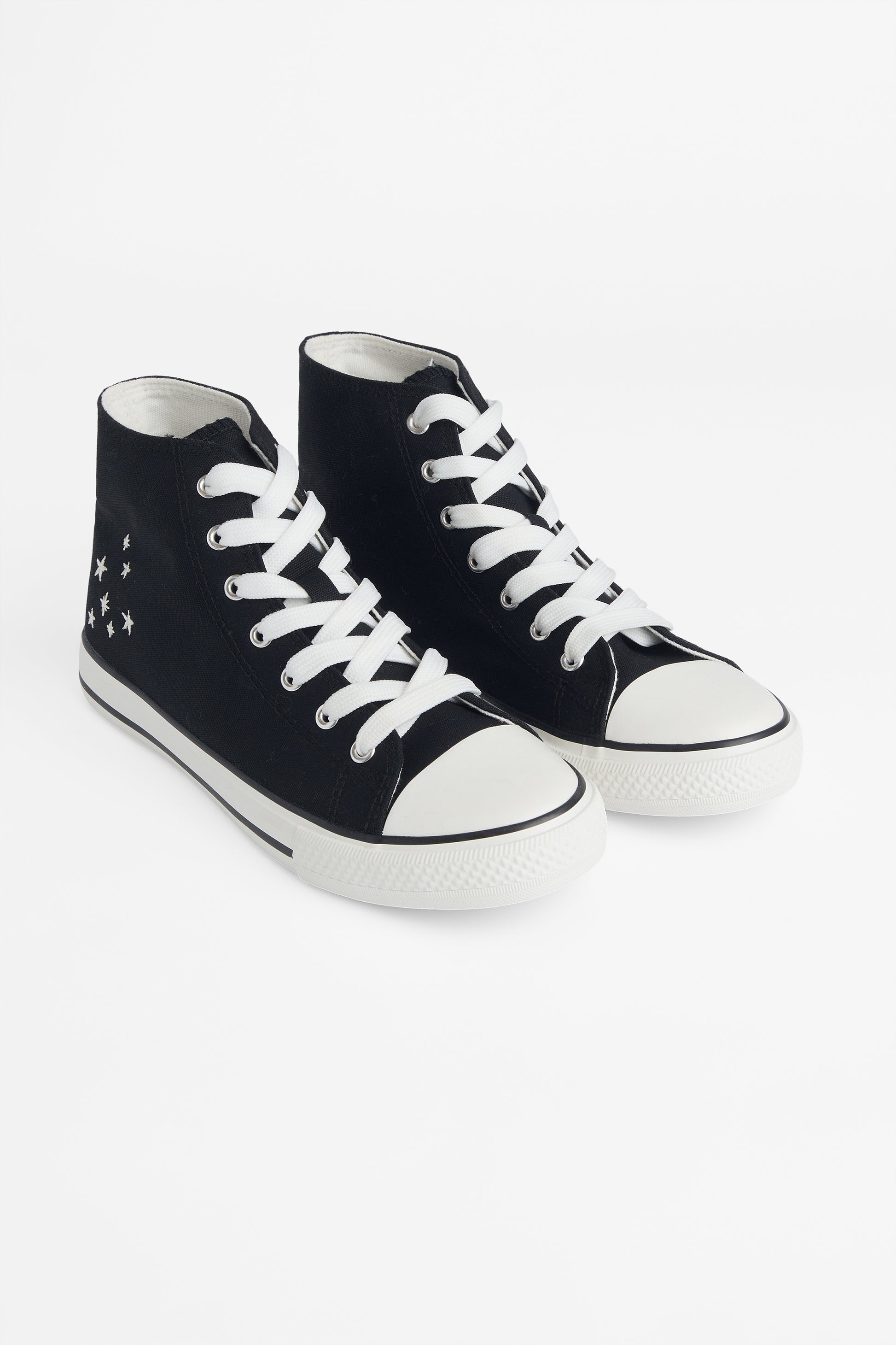 Soulier en canevas avec broderie - Enfant && NOIR