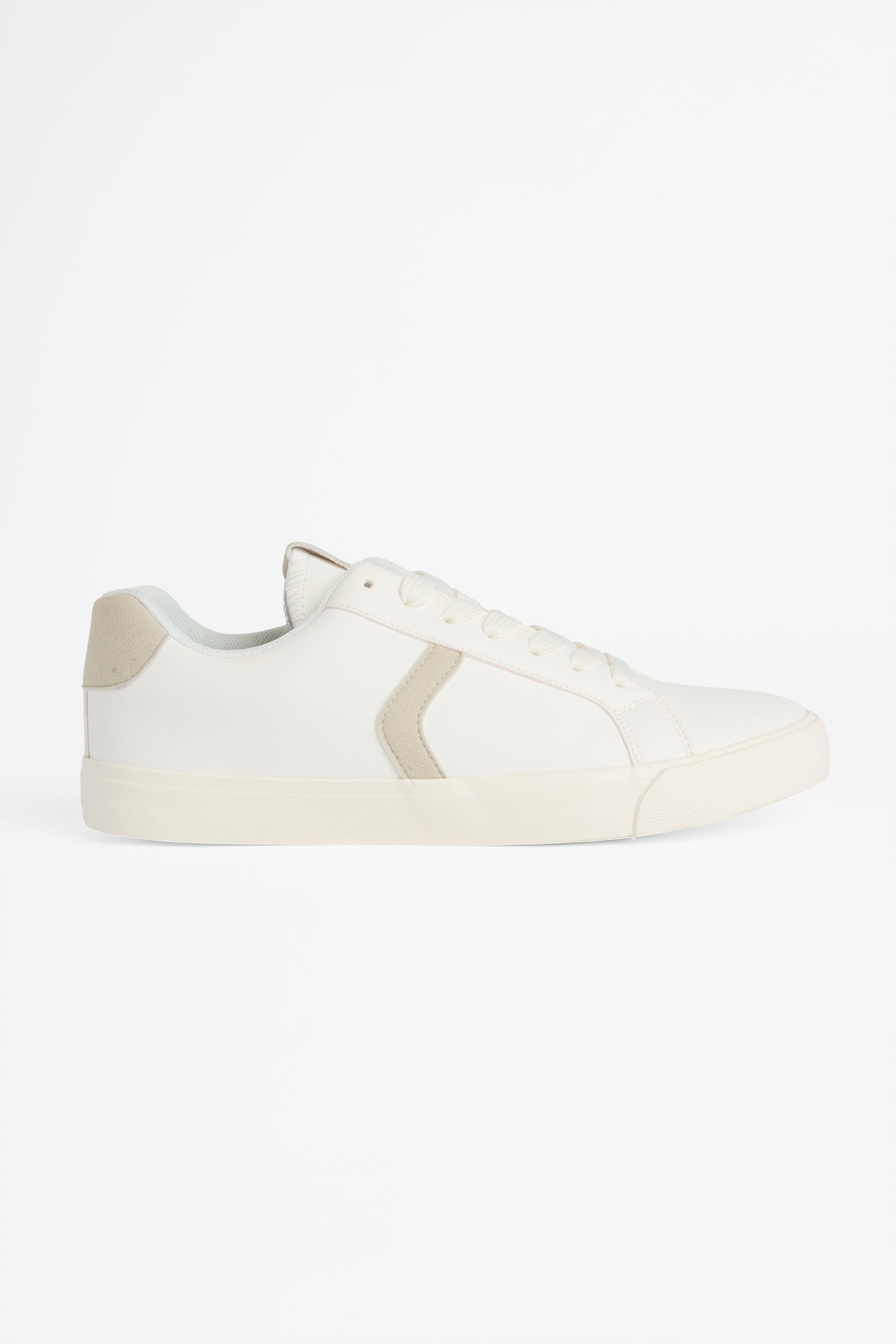 Soulier Nappa PU et faux suède - Femme && BLANC CASSÉ