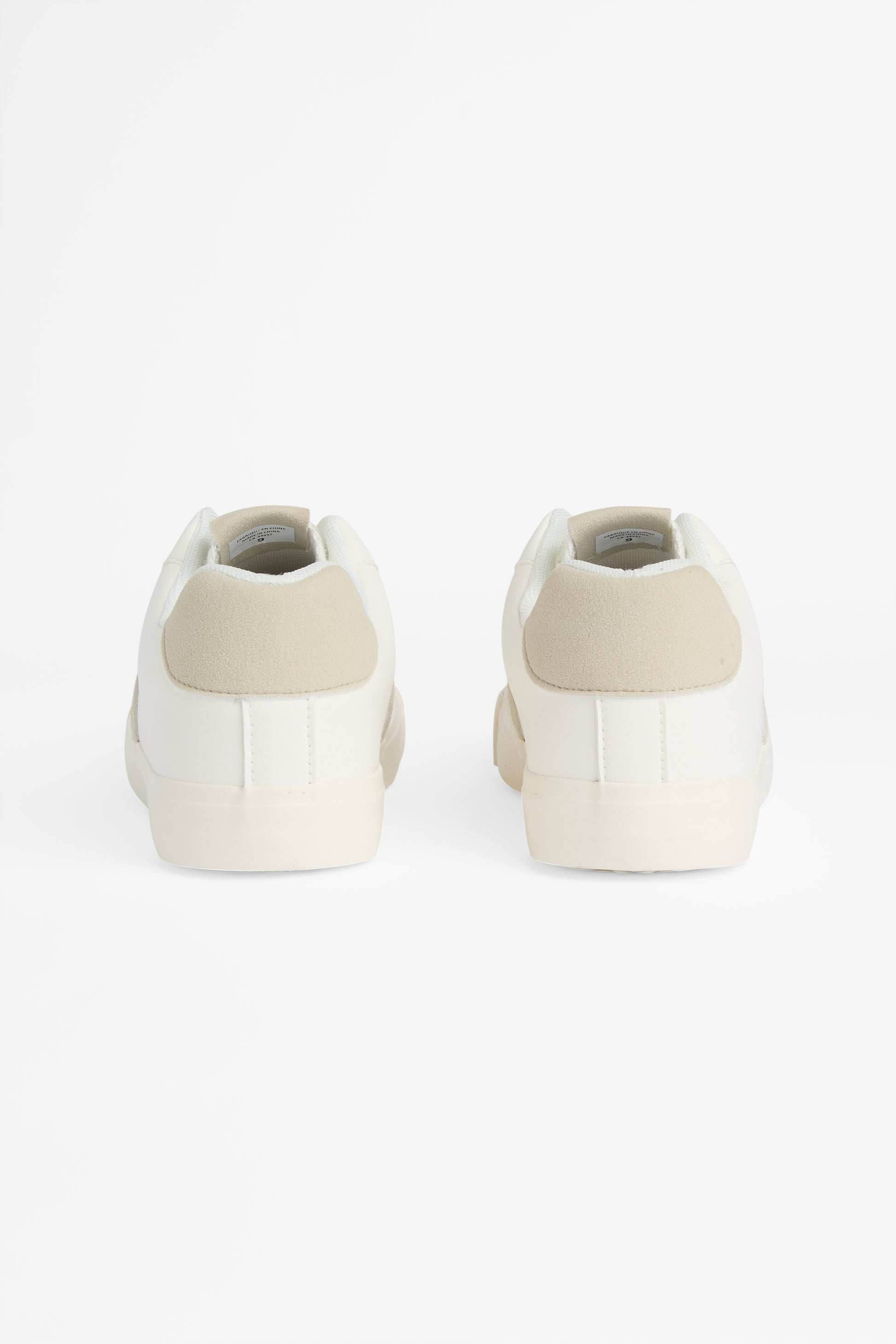 Soulier Nappa PU et faux suède - Femme && BLANC CASSÉ