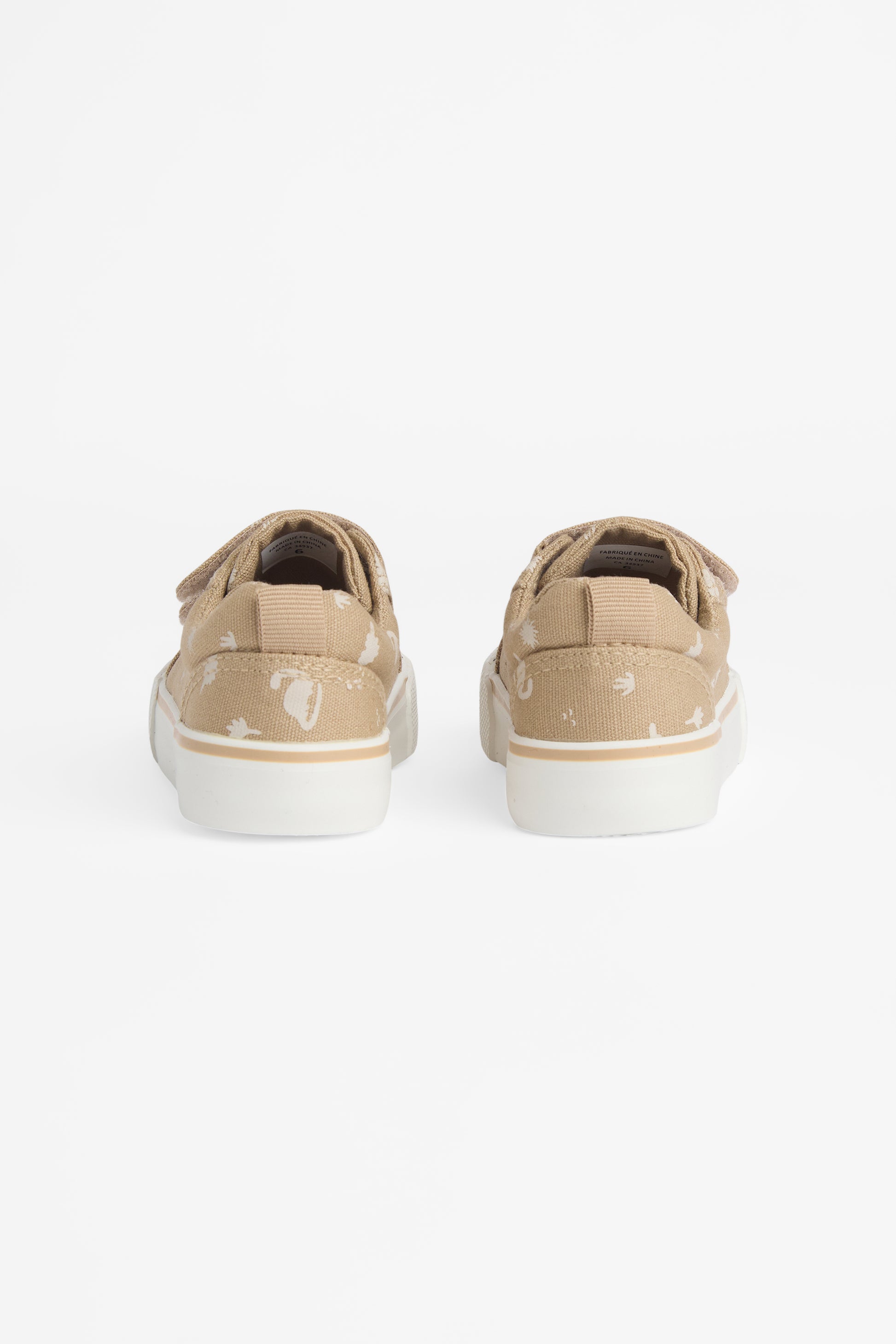 Soulier en canevas imprimé avec velcro - Enfant && BEIGE/MULTI