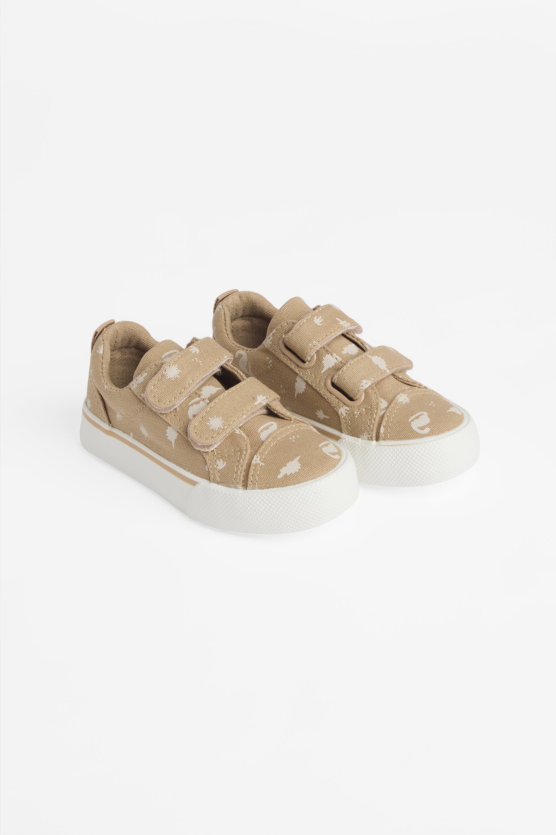 Soulier en canevas imprimé avec velcro - Enfant && BEIGE/MULTI