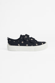 Soulier en canevas avec velcro ajustable - Enfant && NOIR/MULTI
