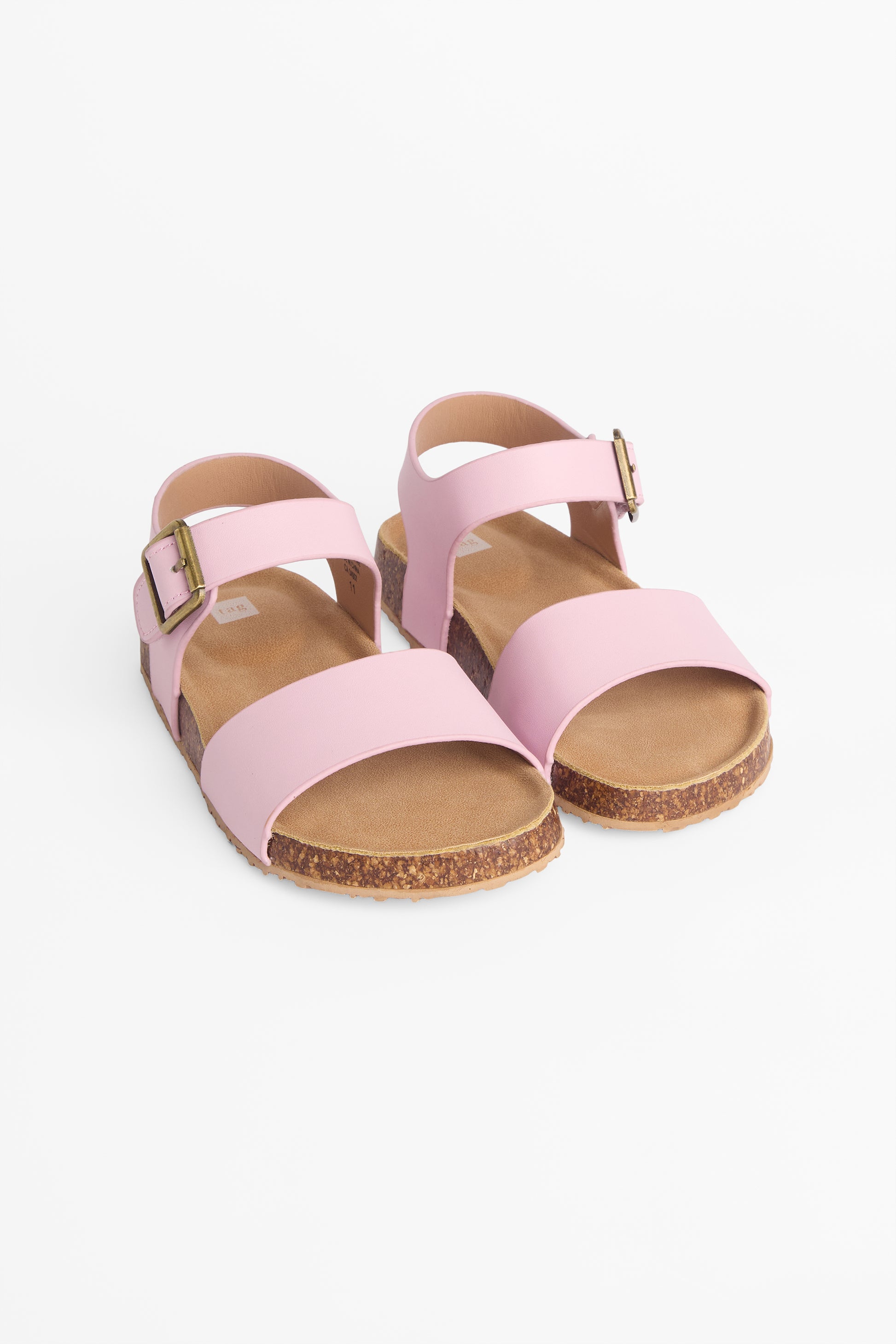 Sandales Nappa PU avec Velcro - fille && ROSE