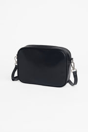 Sac à main en cuir PU grain plat - Femme && NOIR