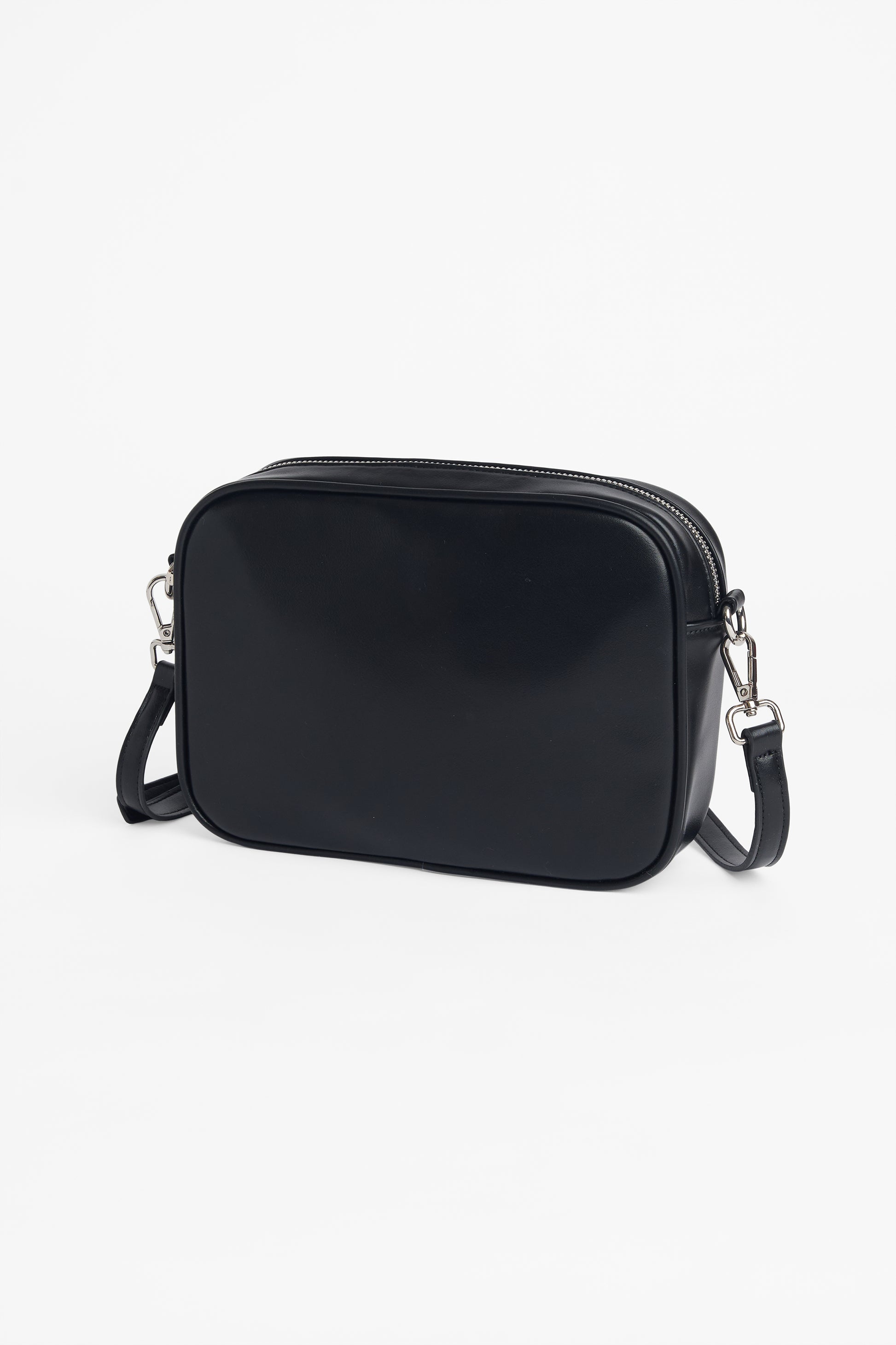 Sac à main en cuir PU grain plat - Femme && NOIR