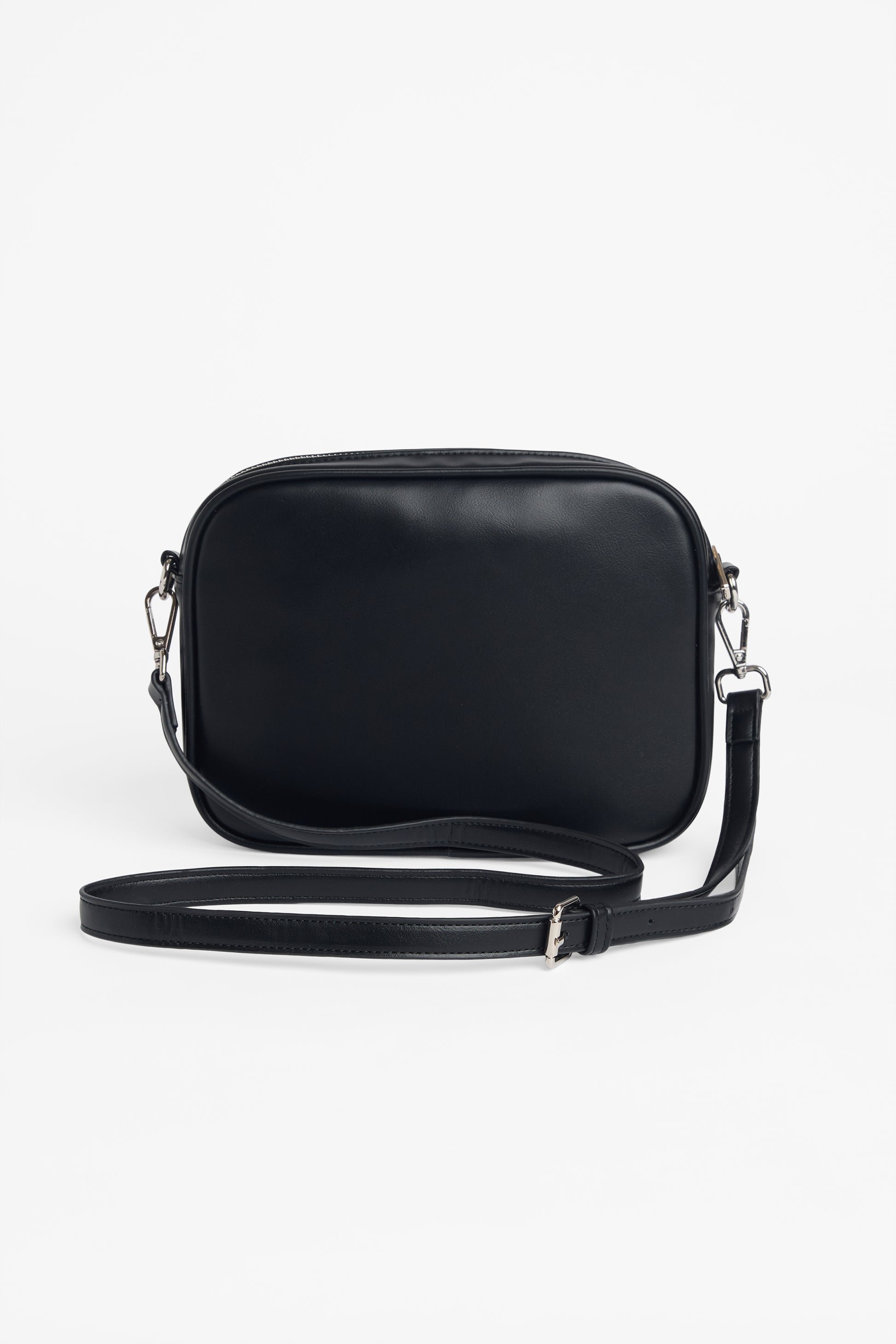 Sac à main en cuir PU grain plat - Femme && NOIR
