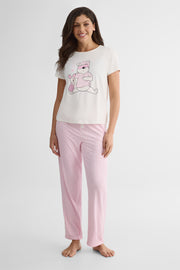 Pyjama Winnie l'Ourson 2 pièces – Femme && BLANC CASSÉ/MULTI