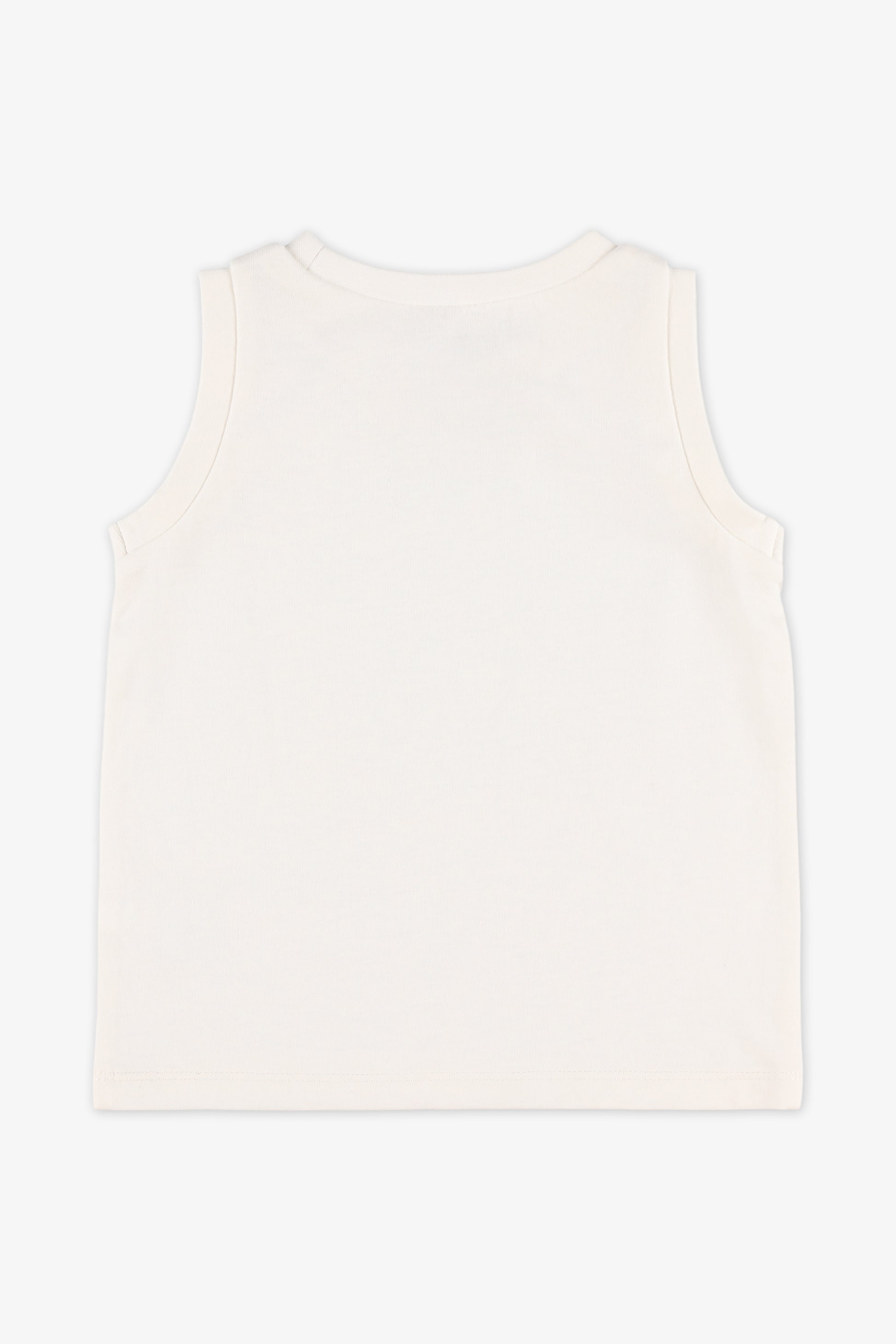Camisole unie col rond en jersey - Bébé fille && BLANC CASSÉ