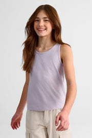 Camisole col rond unie en jersey – Femme && LILAS