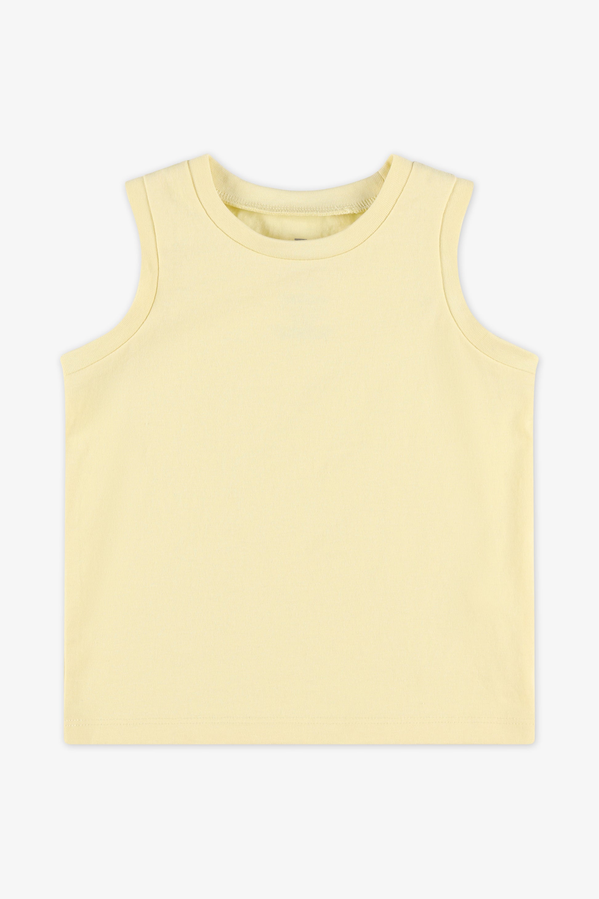 Camisole col rond unie en jersey - Bébé garçon && JAUNE