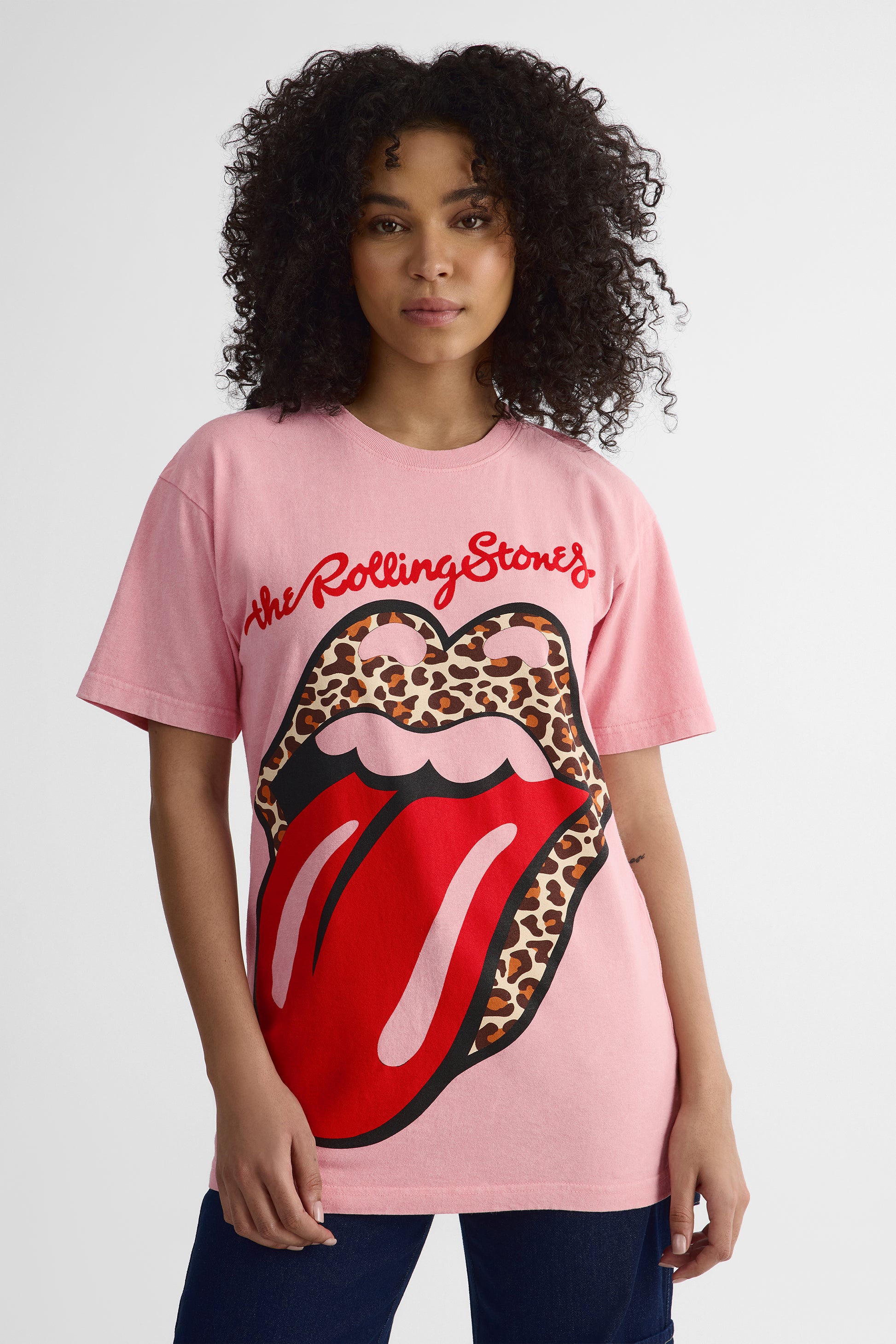 T-shirt graphique Rolling Stones – Jeune femme && ROSE