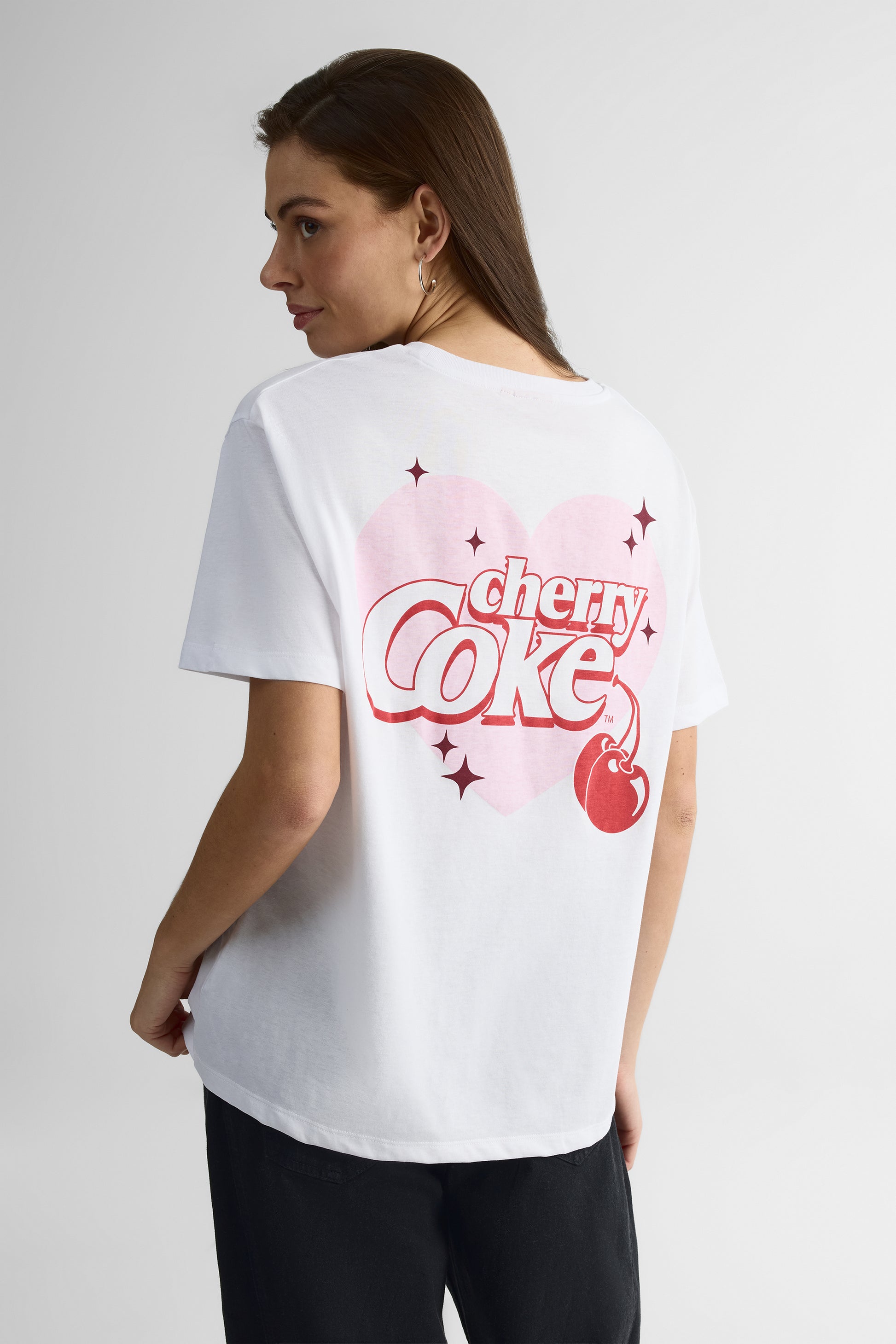 T-shirt graphique Cherry Coke col rond - Ado garçon && BLANC