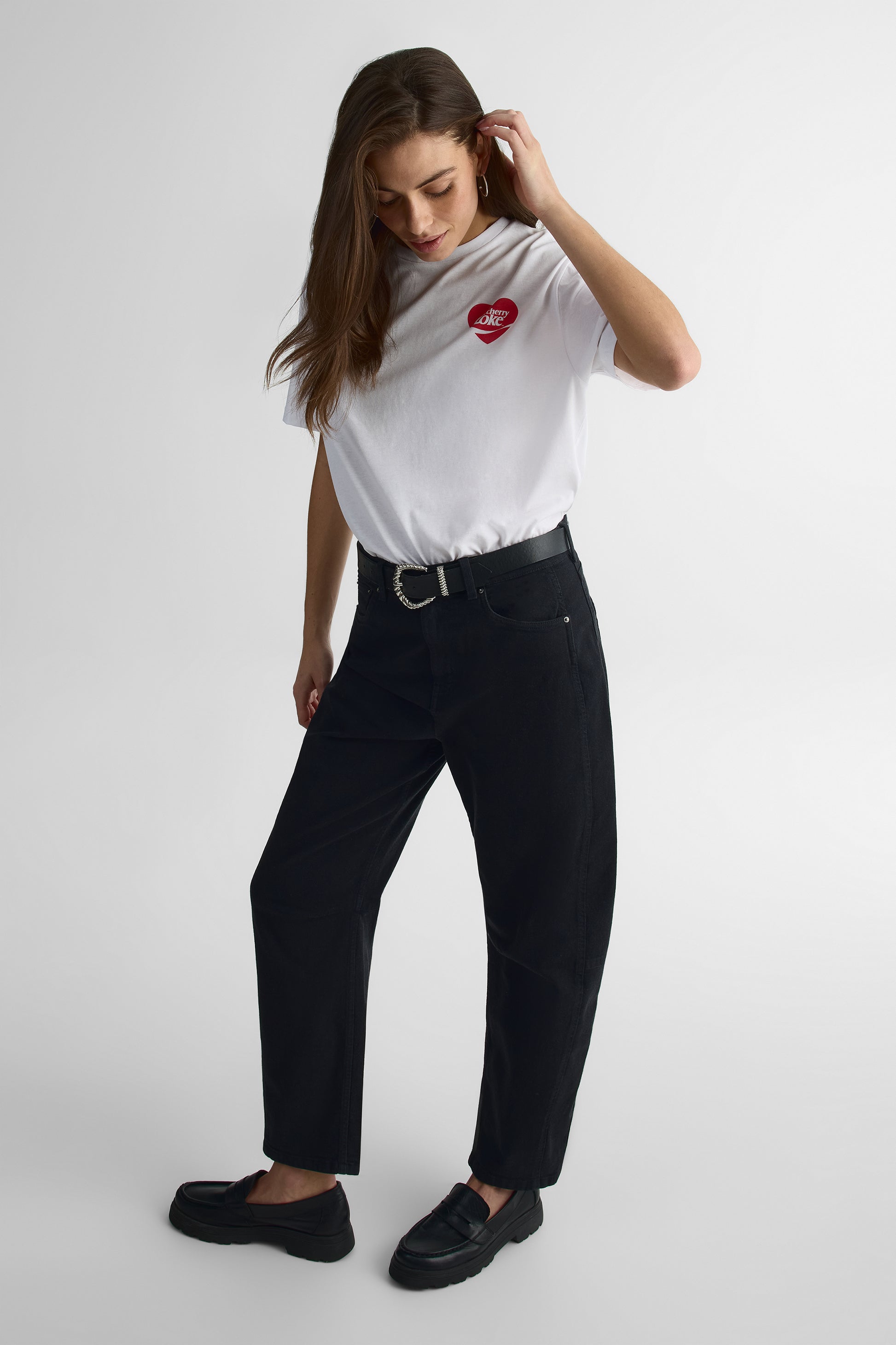 T-shirt graphique Cherry Coke col rond - Ado garçon && BLANC