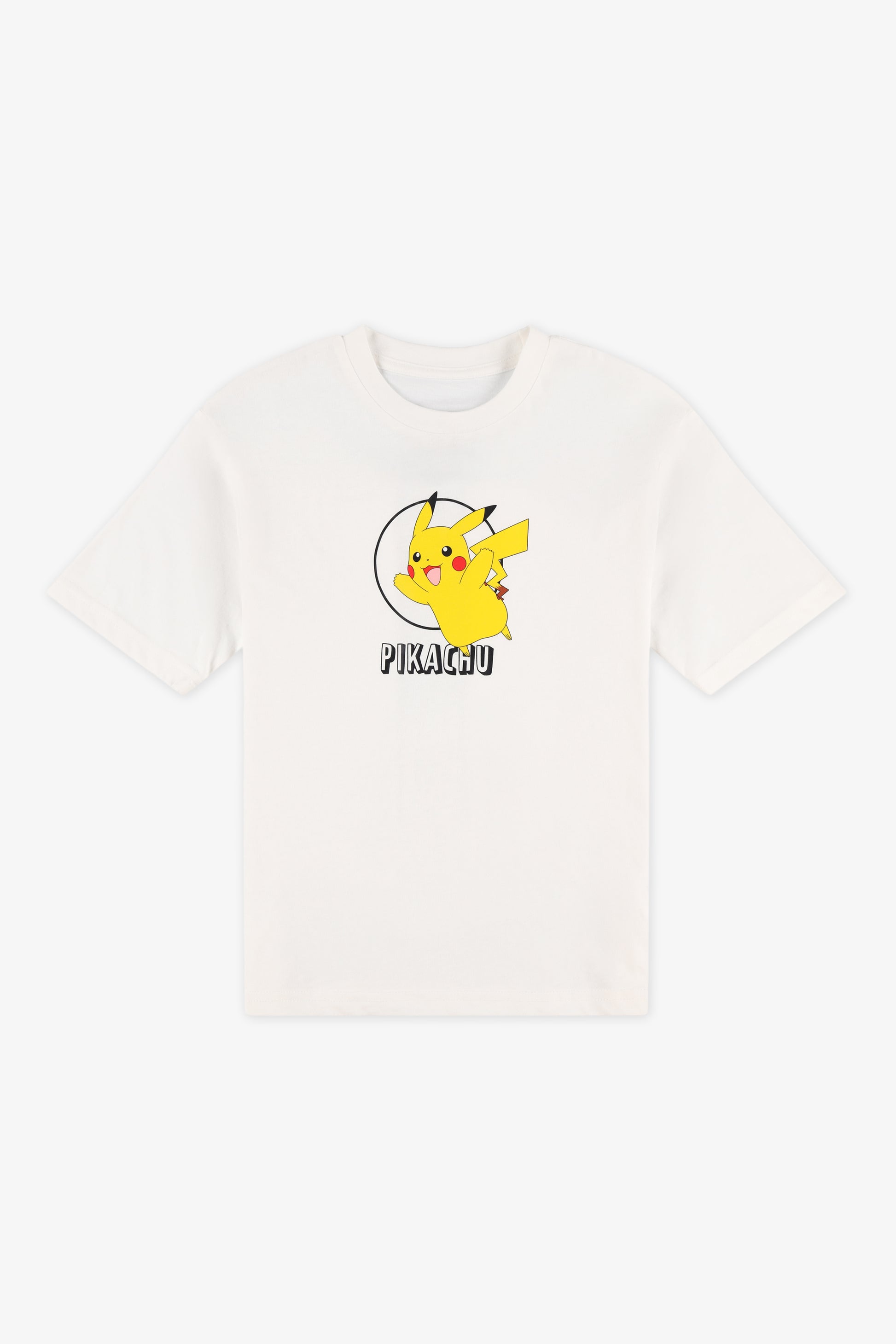Chandail M/courtes graphique Pikachu - Enfant garçon && BLANC CASSÉ