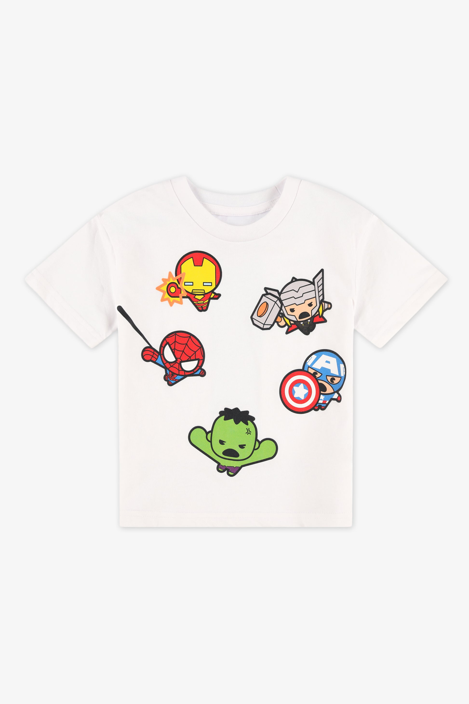 Chandail M/courtes col rond graphique - Enfant garçon && BLANC