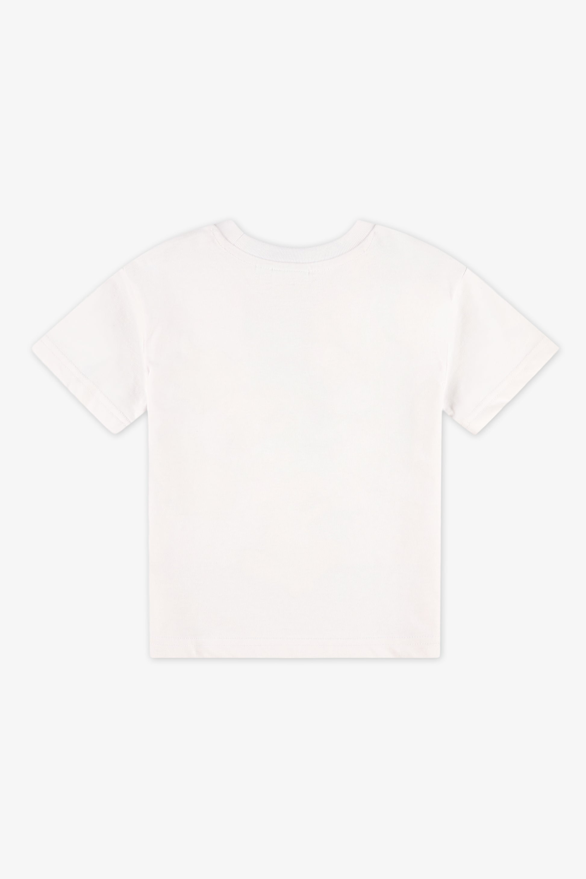 Chandail M/courtes col rond graphique - Enfant garçon && BLANC