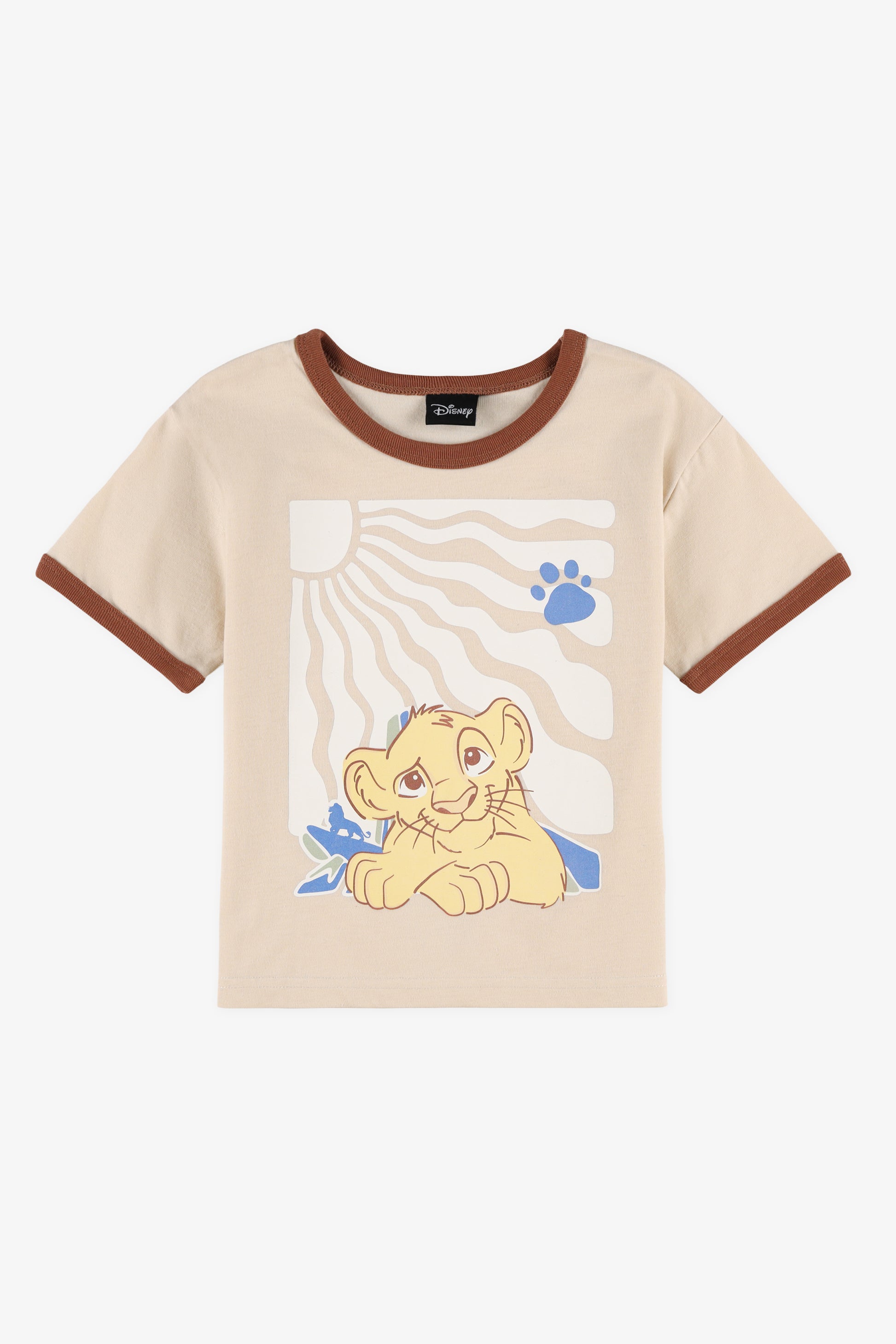 Chandail M/courtes Col Rond Graphique – Enfant garçon && TAUPE