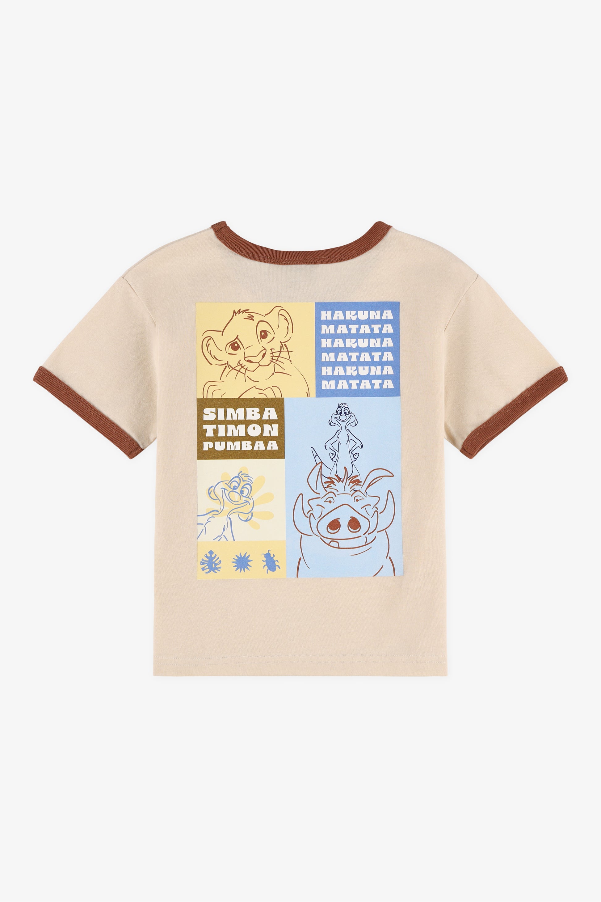 Chandail M/courtes Col Rond Graphique – Enfant garçon && TAUPE