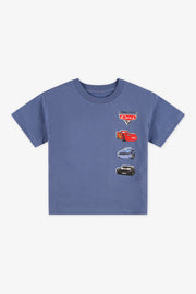 Chandail M/courtes col rond graphique - Enfant fille && BLEU