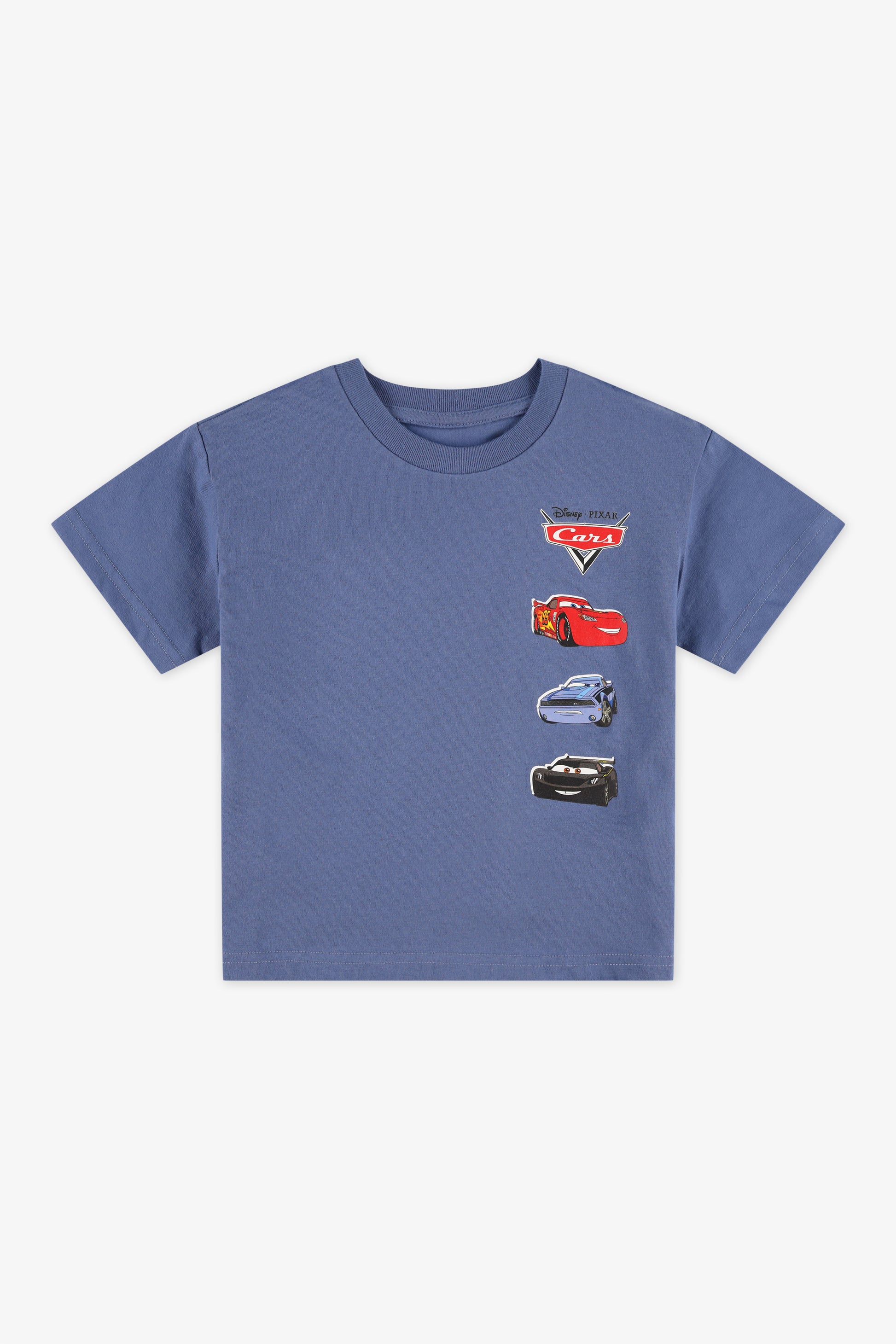 Chandail M/courtes col rond graphique - Enfant fille && BLEU