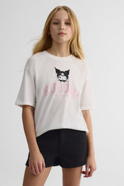 Chandail graphique oversize Kuromi – Ado fille && BLANC