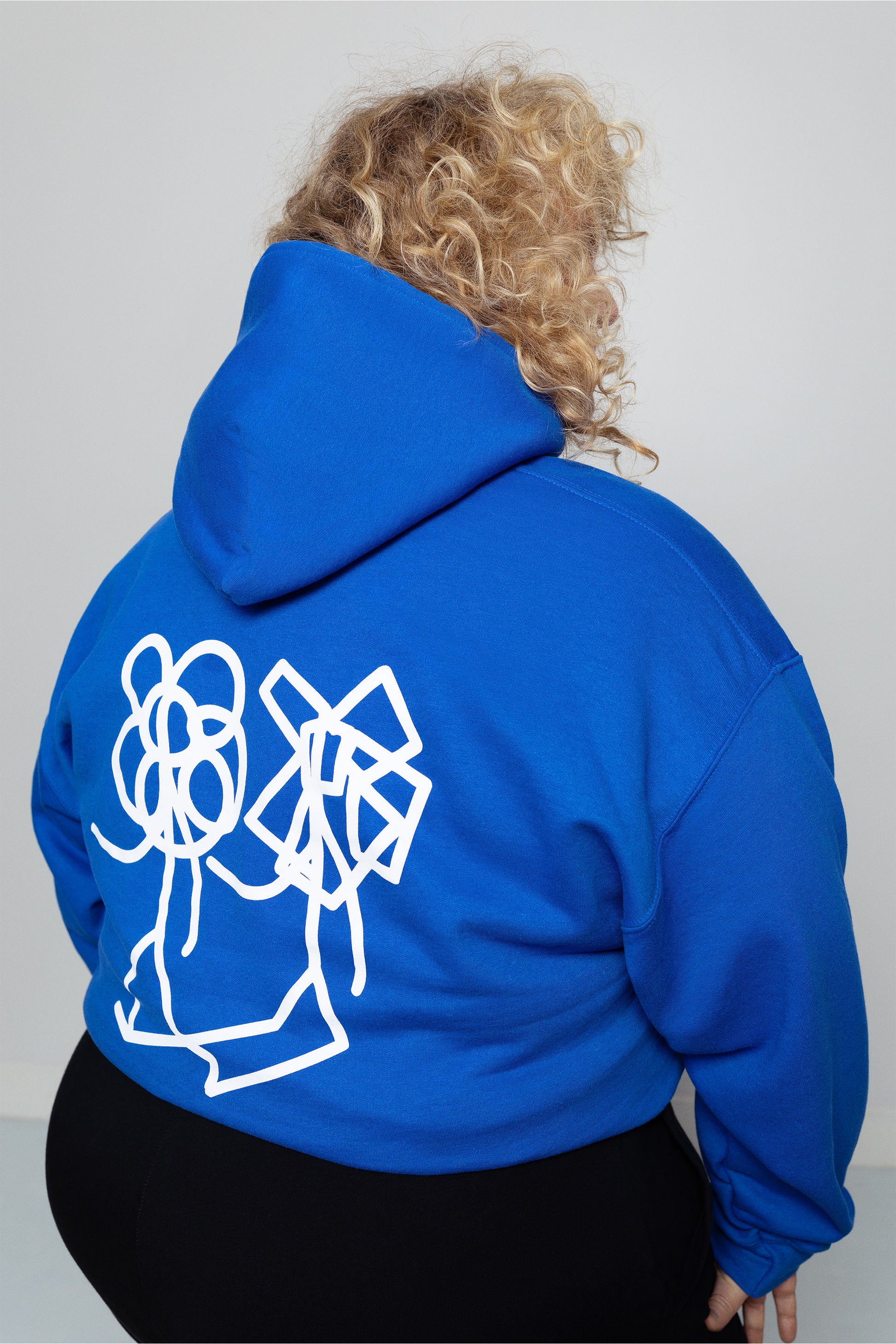 Chandail à capuchon ouaté unisexe à imprimé, Différent comme && BLEU