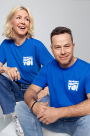 T-shirt unisexe col rond à slogan, Différent comme toi - Adulte && BLEU