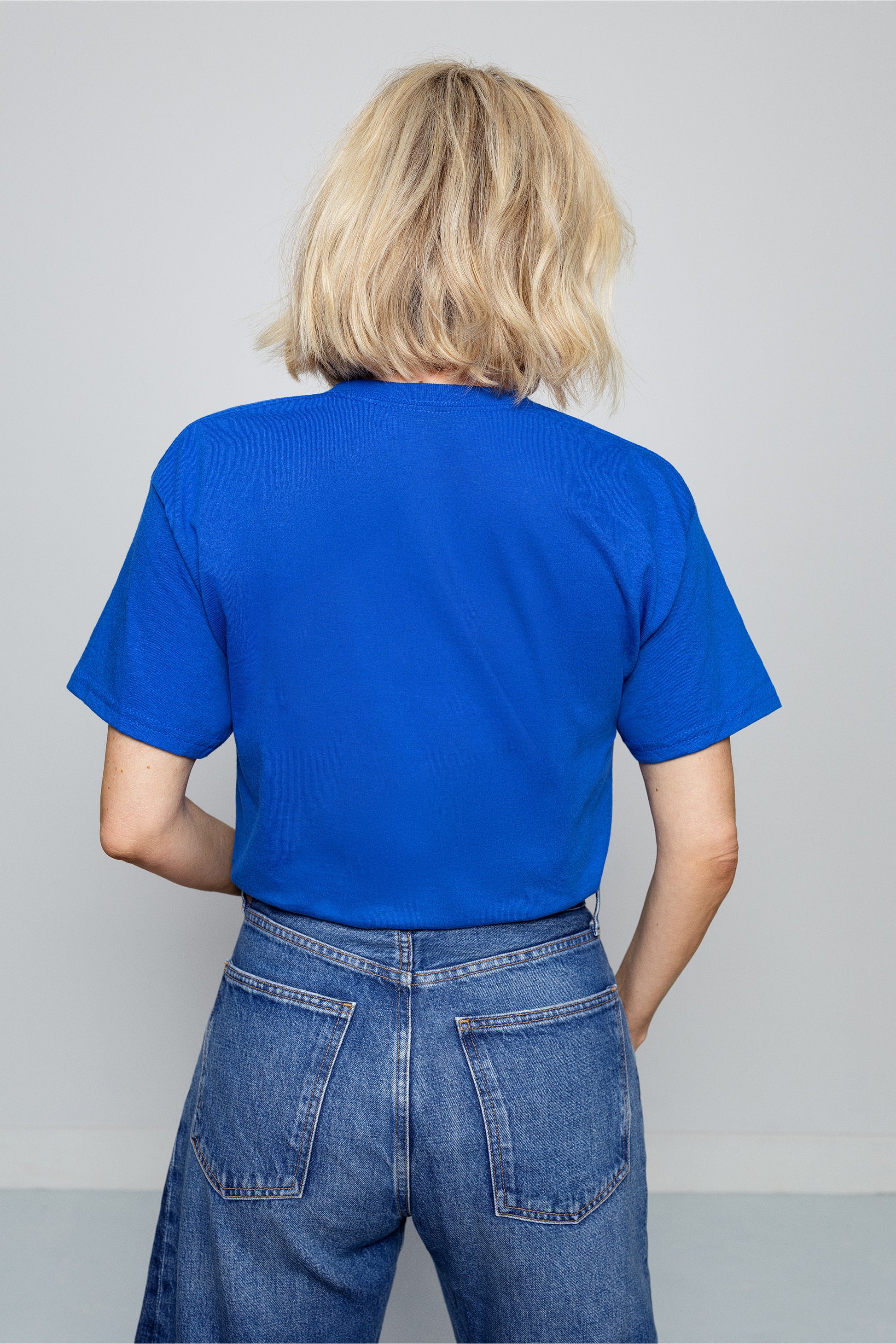 T-shirt unisexe col rond à slogan, Différent comme toi - Adulte && BLEU