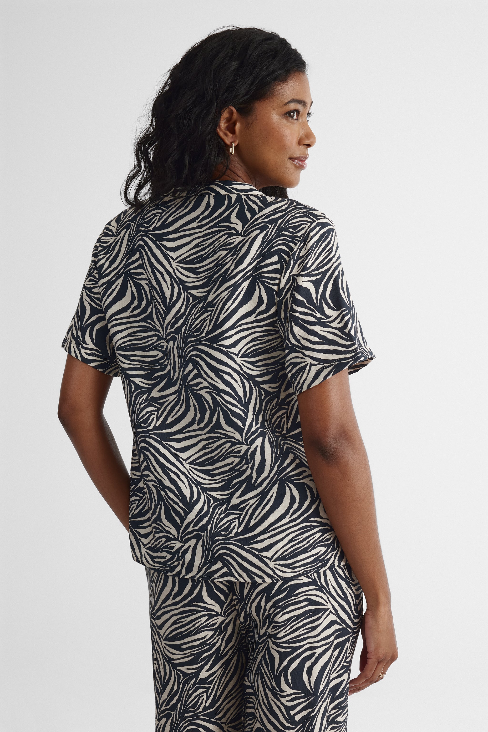 Chemisier manches courtes uni – Femme && NOIR