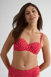 Haut de maillot cerceaux - Femme && ROUGE/MULTI