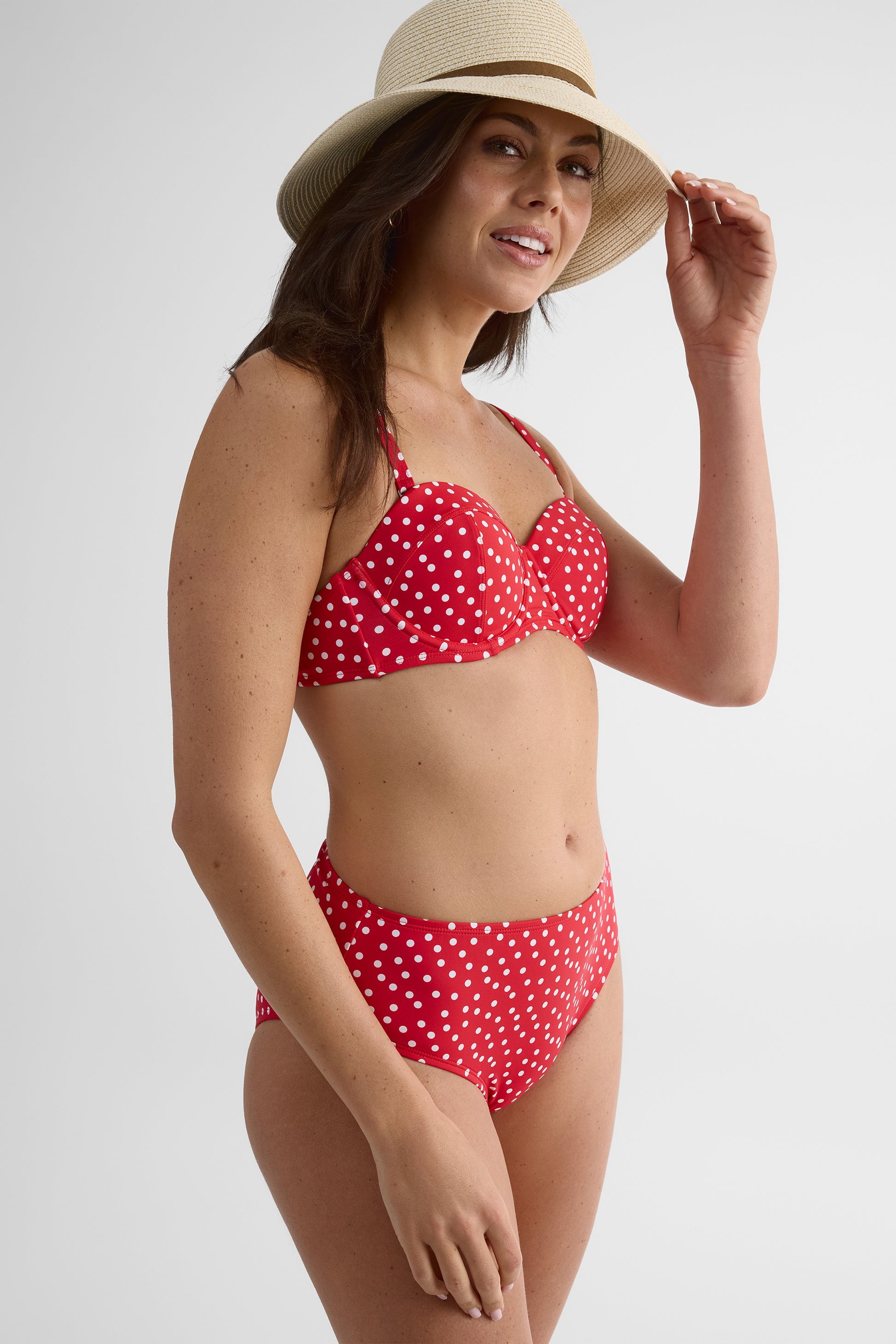 Haut de maillot cerceaux - Femme && ROUGE/MULTI