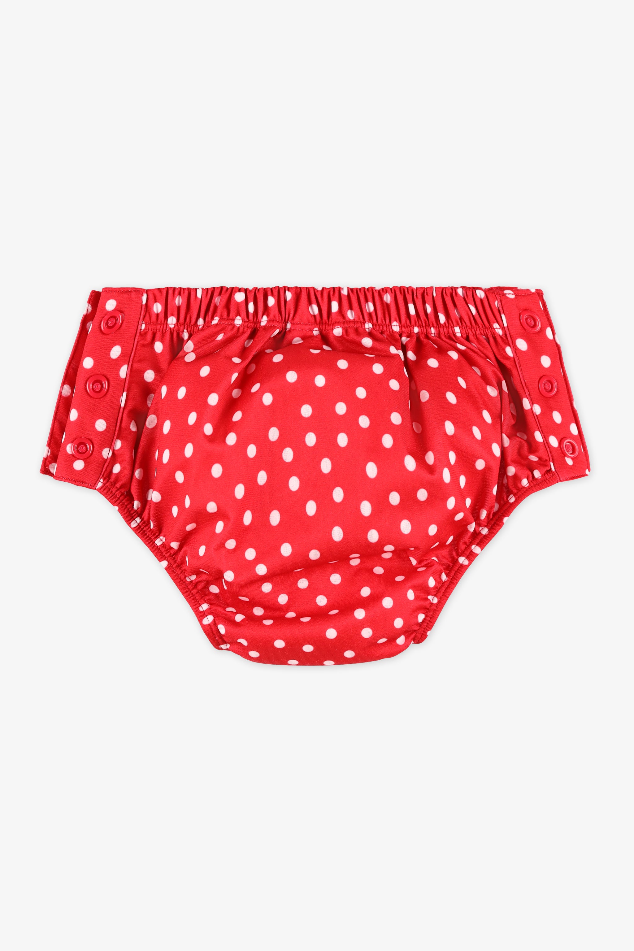 Couche-maillot de bain en scuba - Bébé fille && ROUGE/MULTI