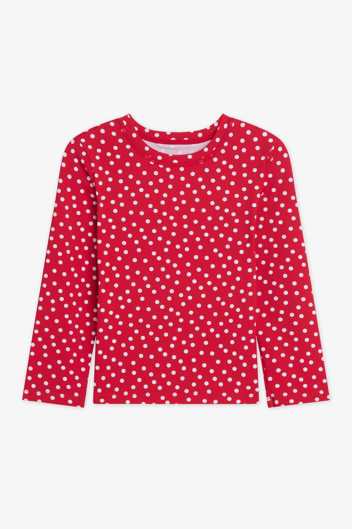Maillot de bain rashguard manches longues - Enfant garçon && ROUGE/MULTI