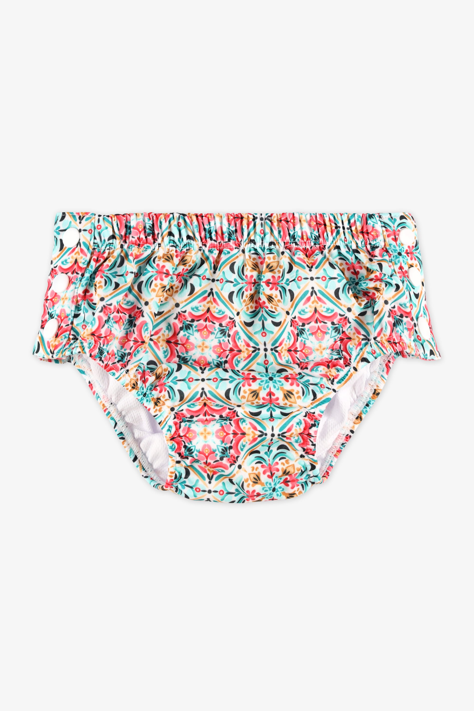 Couche-maillot de bain en scuba - Bébé fille && BLANC MULTI