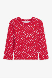 Maillot de bain rashguard manches longues - Bébé fille && ROUGE/MULTI