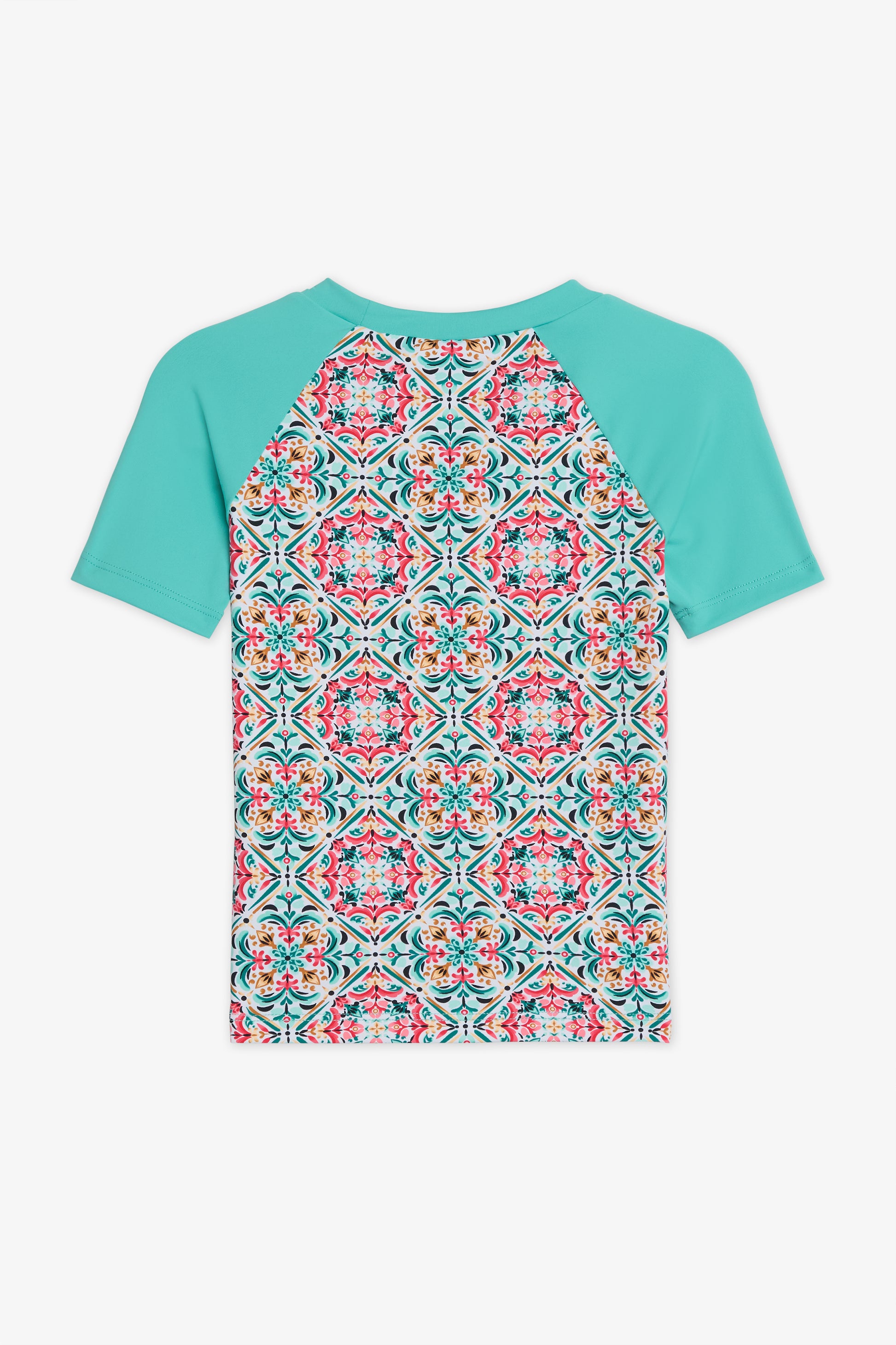 Maillot Rashguard imprimé – Enfant fille && BLANC MULTI