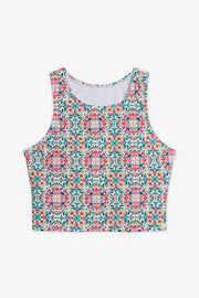 Haut de maillot mixte à imprimés - Ado fille && BLANC MULTI